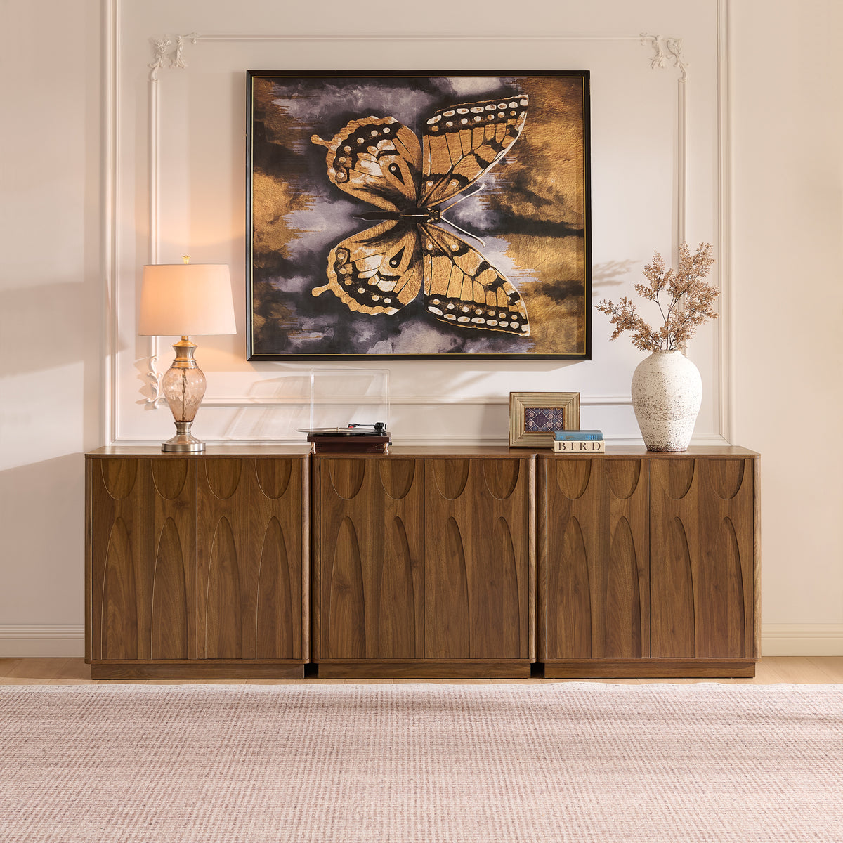 Modern 2-Door Freestanding Storage Cabinet