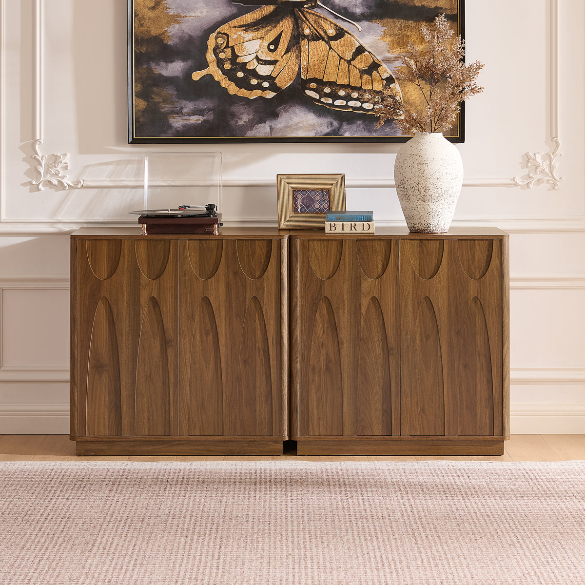 Modern 2-Door Freestanding Storage Cabinet