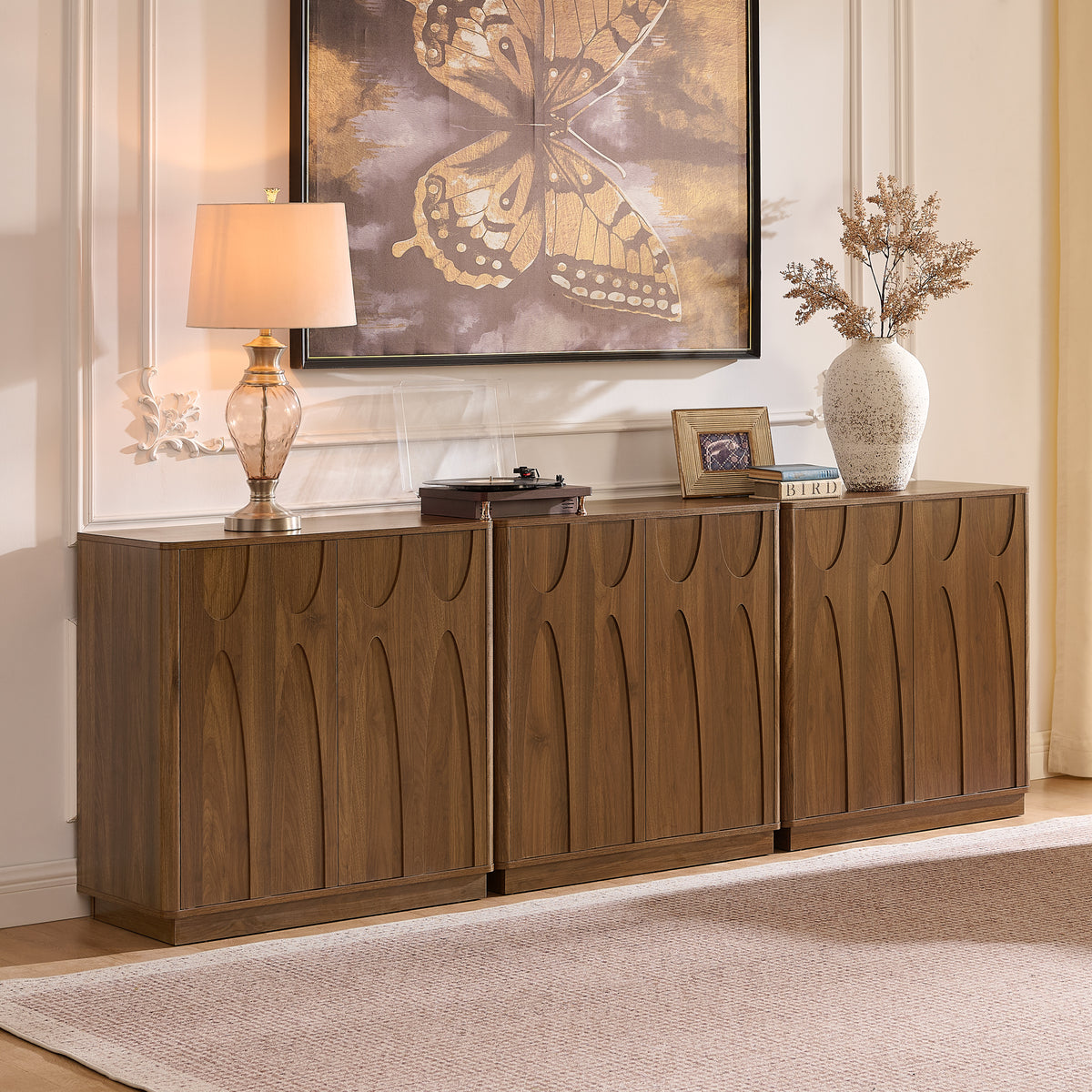 Modern 2-Door Freestanding Storage Cabinet