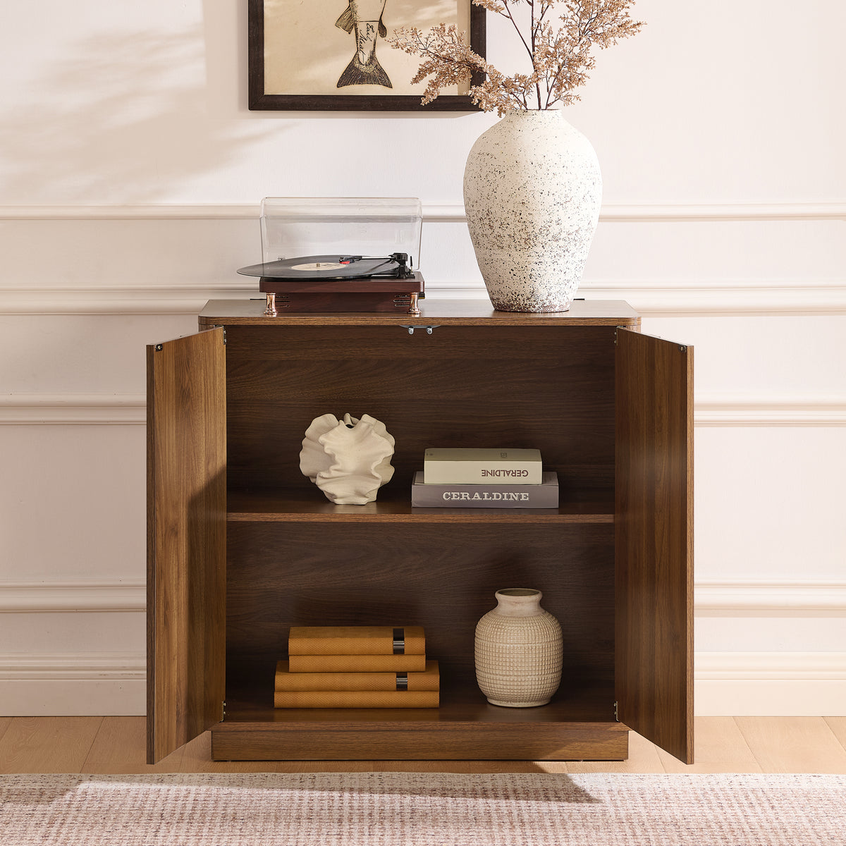 Modern 2-Door Freestanding Storage Cabinet