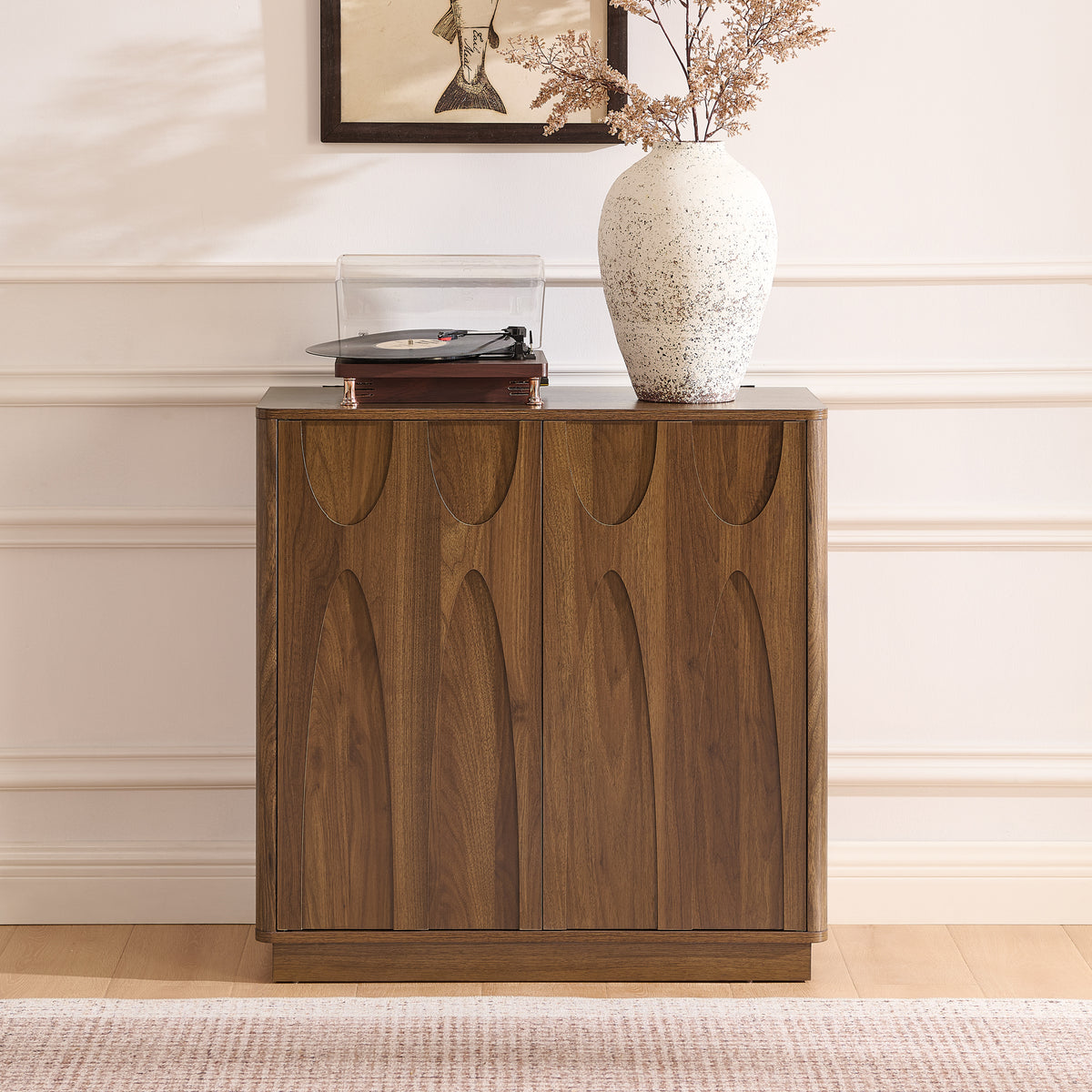 Modern 2-Door Freestanding Storage Cabinet