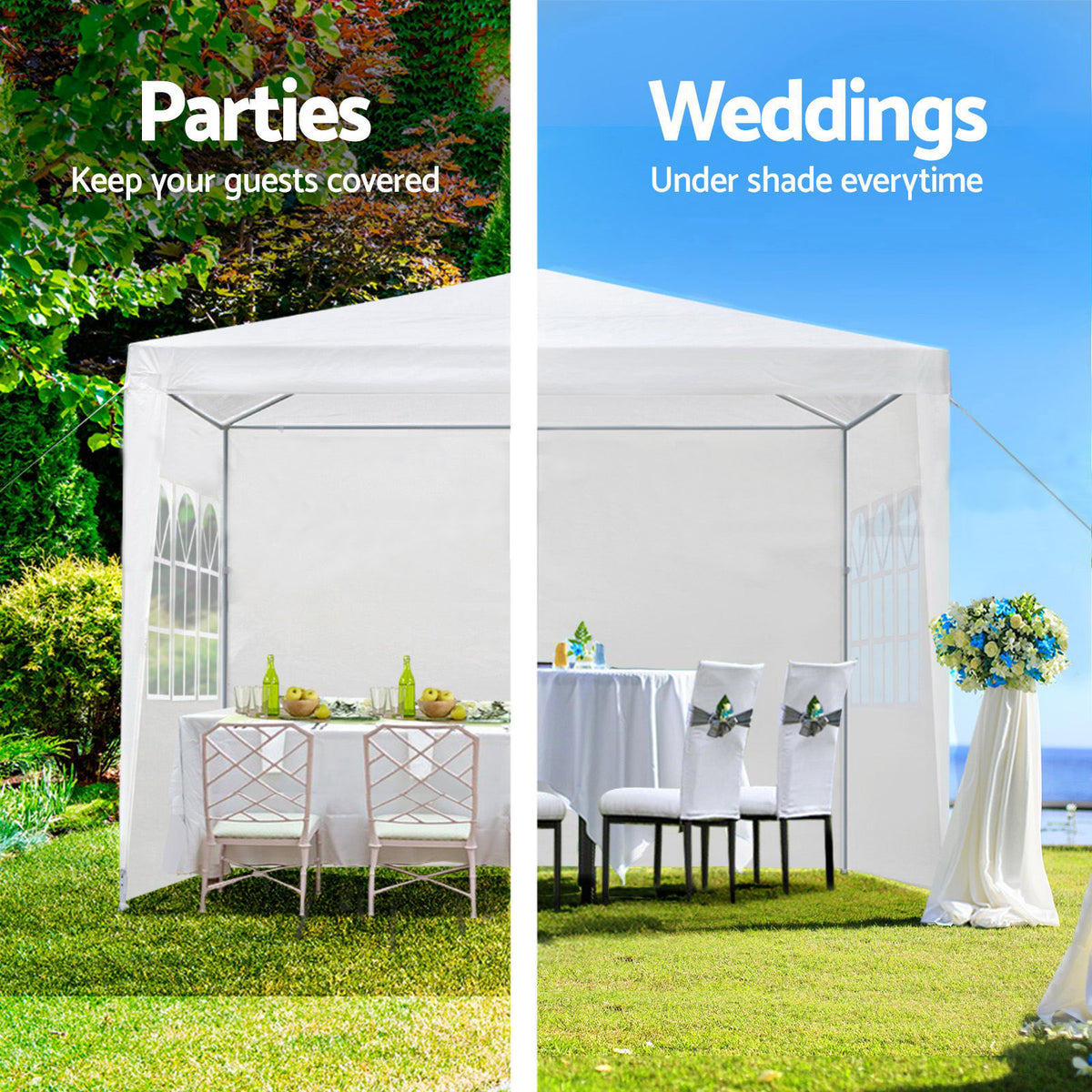 10x20' Outdoor Garden Gazebo Tent with 6 Removable Sidewalls