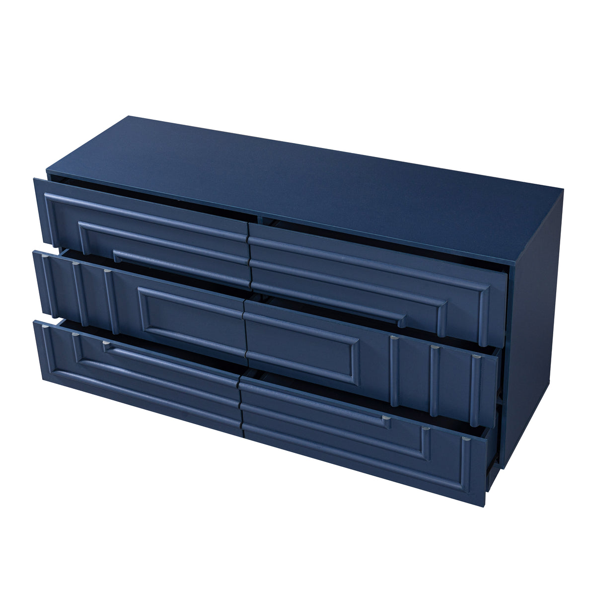 57.2" 6-Drawer Modern Dresser