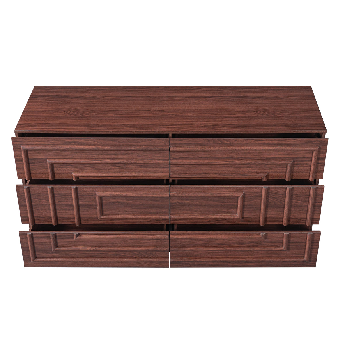 57.2" 6-Drawer Modern Dresser