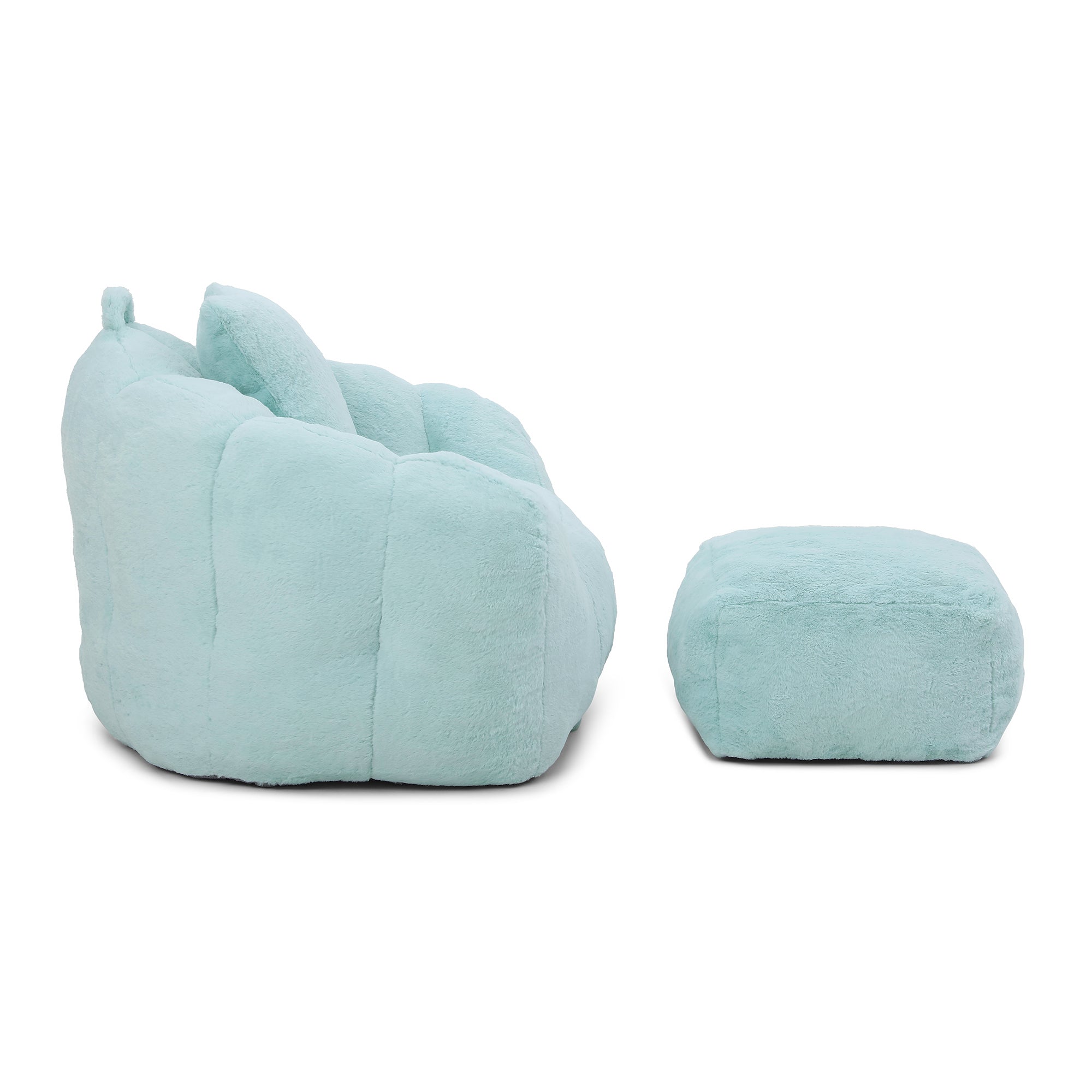 Foam Bean Bag Chair with Footrest