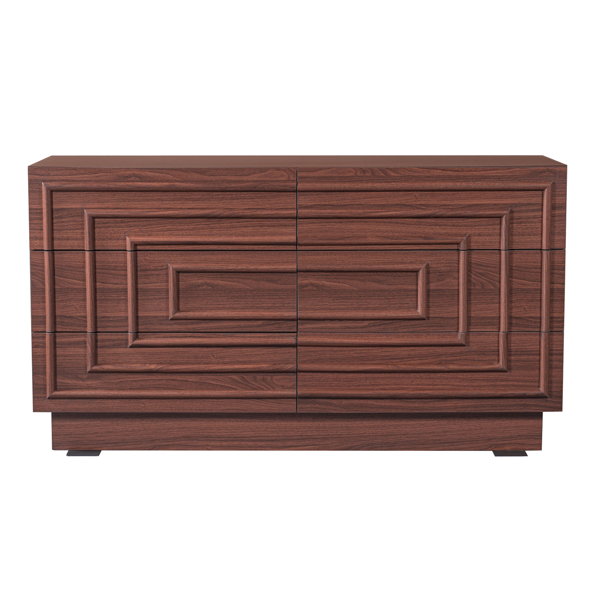 57.2" 6-Drawer Modern Dresser