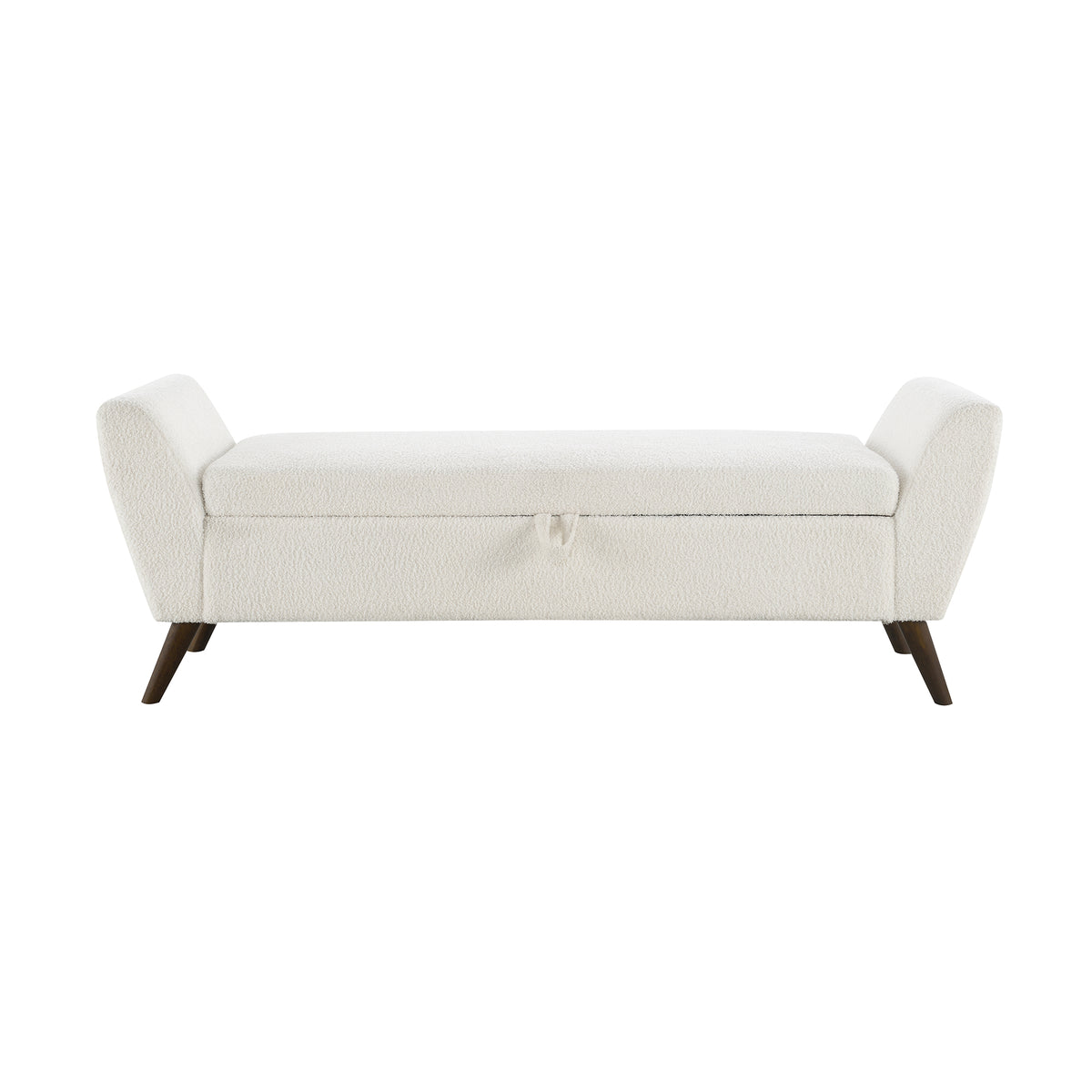 60" Teddy Cream Storage Bench