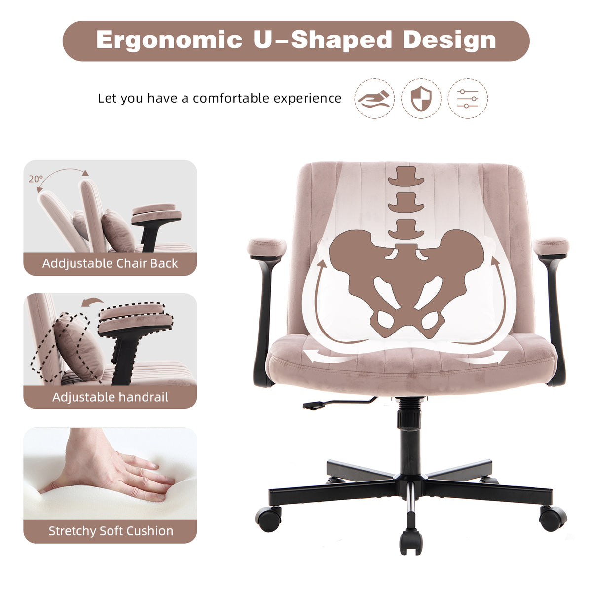 Modern Criss-Cross Armrest Office Chair