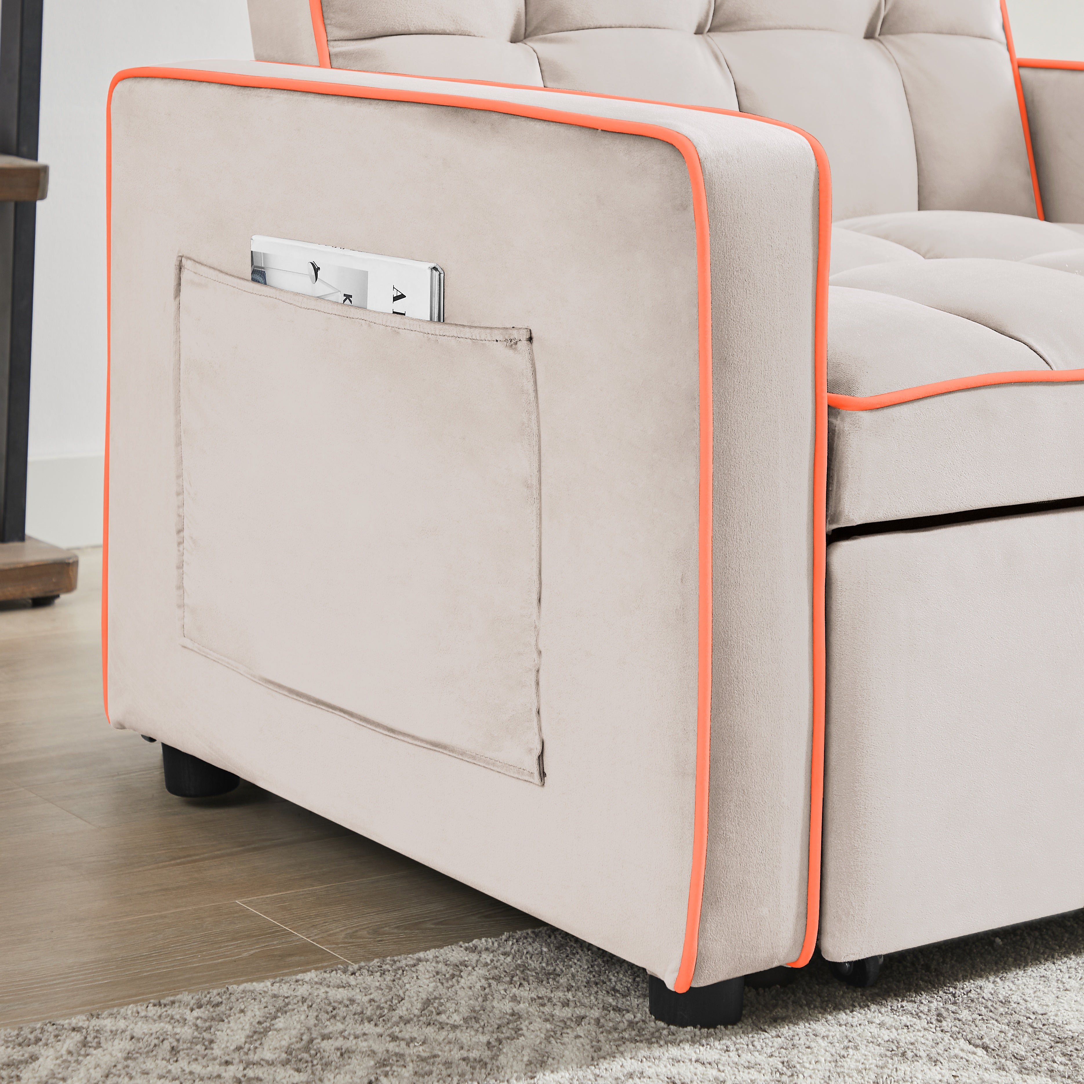Three-In-One Sofa Bed Creamy White