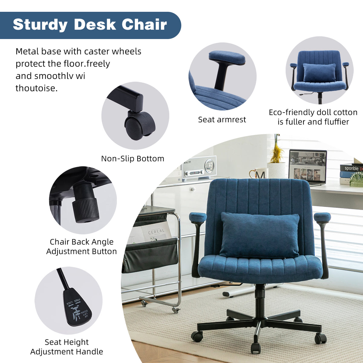 Modern Criss-Cross Armrest Office Chair