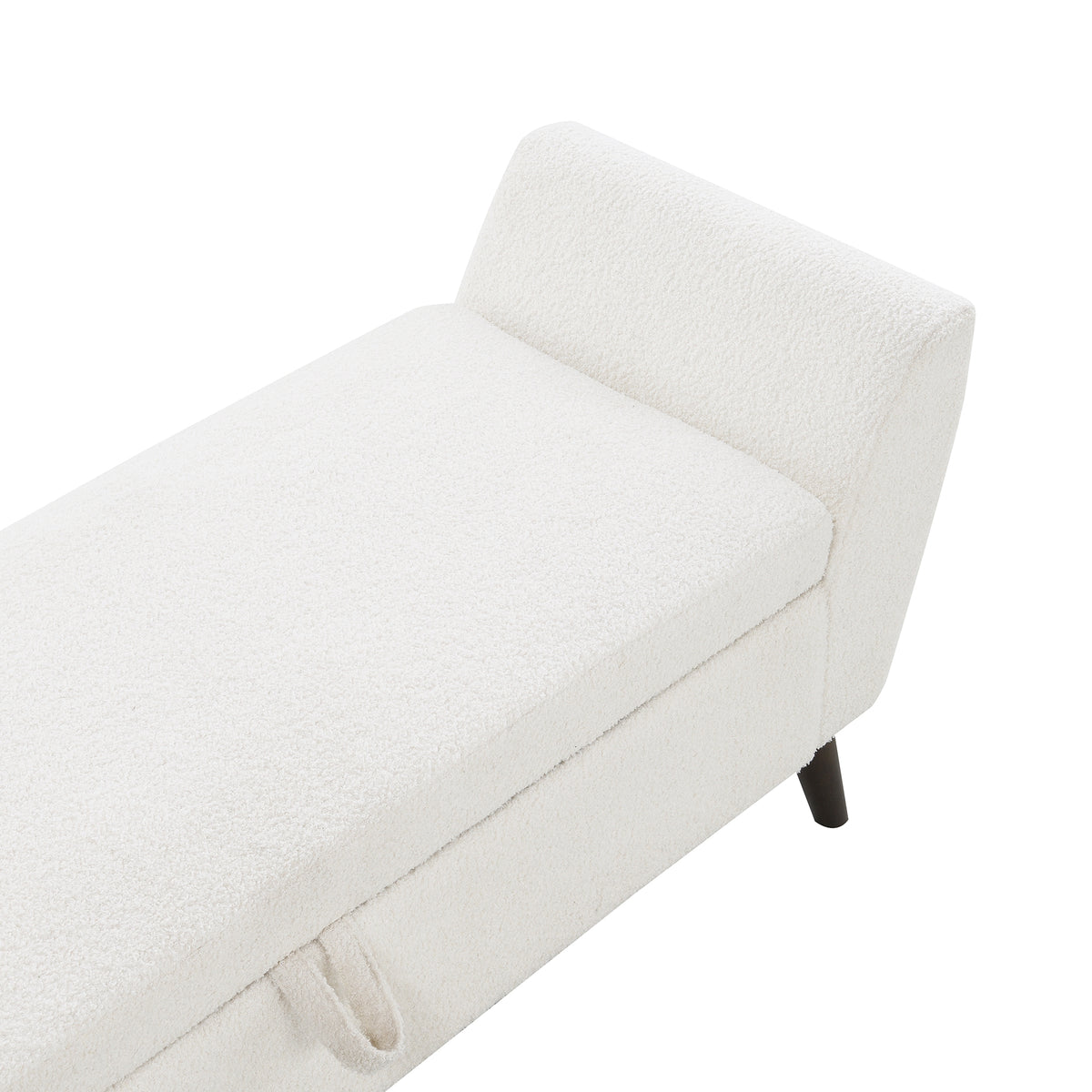 60" Teddy Cream Storage Bench