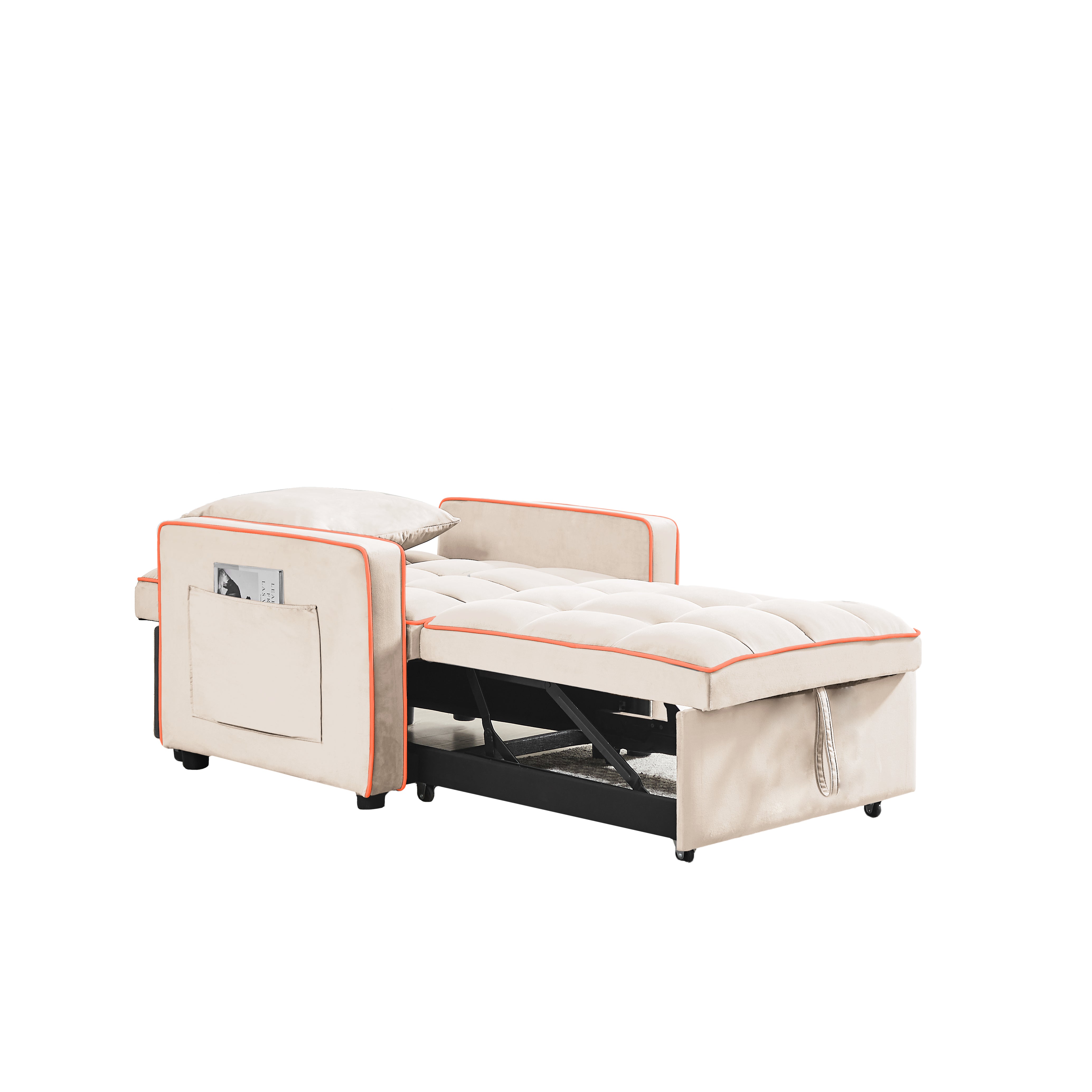 Three-In-One Sofa Bed Creamy White