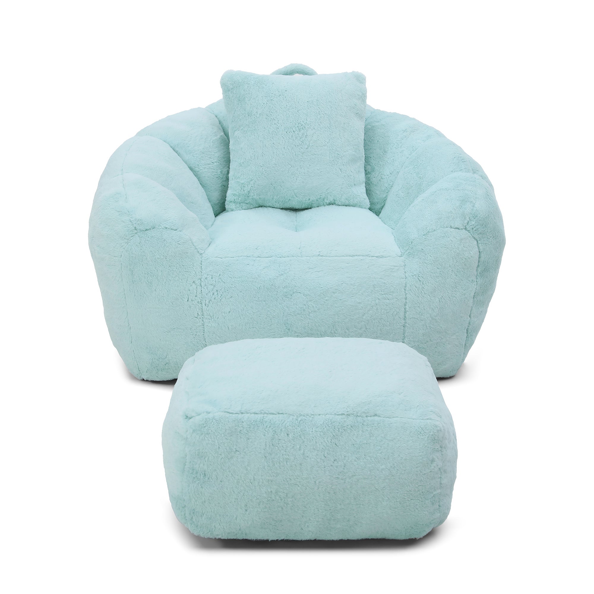 Foam Bean Bag Chair with Footrest