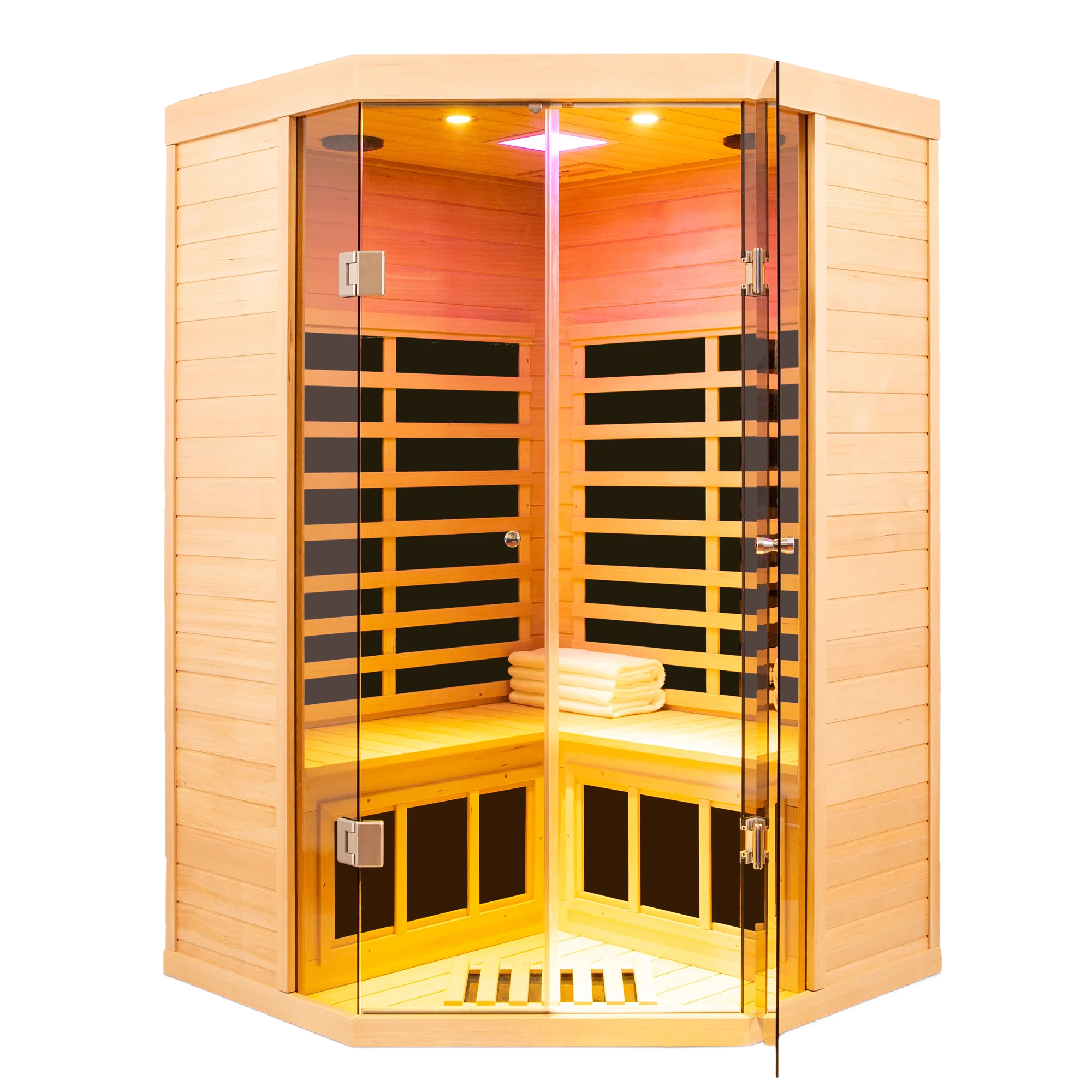 Deluxe Hemlock Far Infrared Corner Sauna