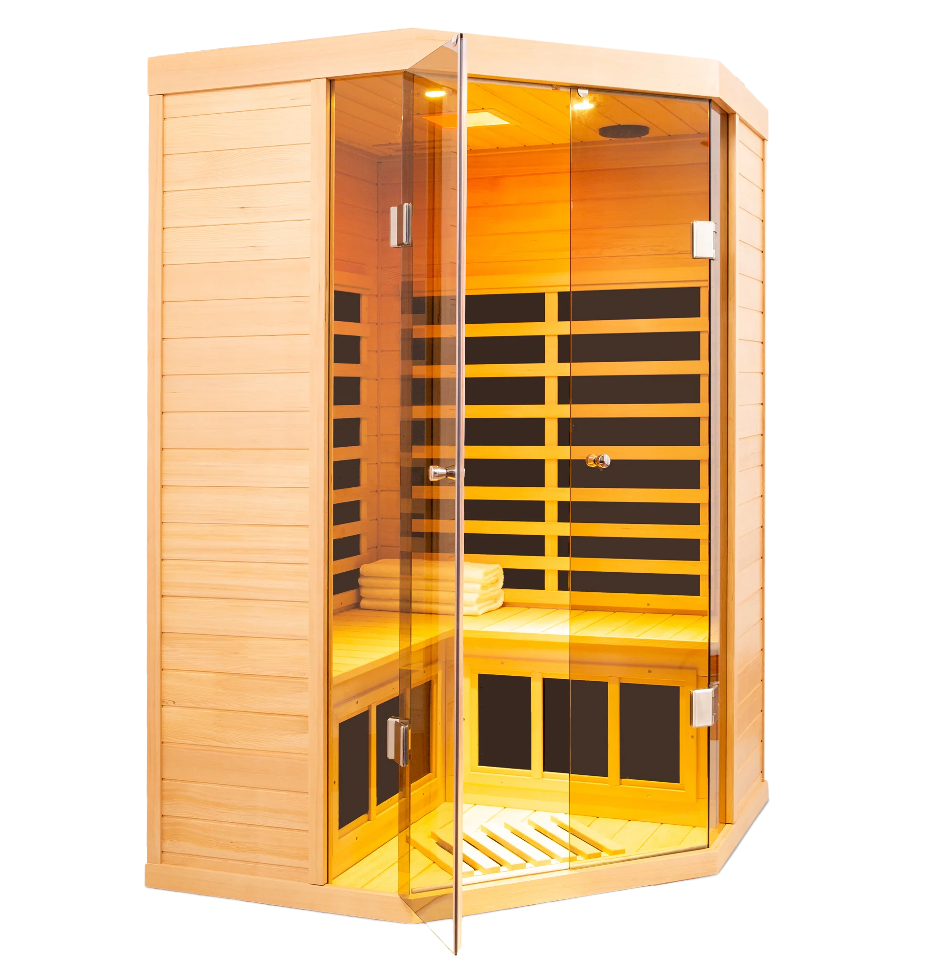 Deluxe Hemlock Far Infrared Corner Sauna