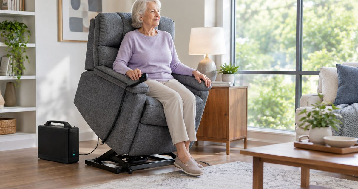 How long does a power lift recliner battery backup last?