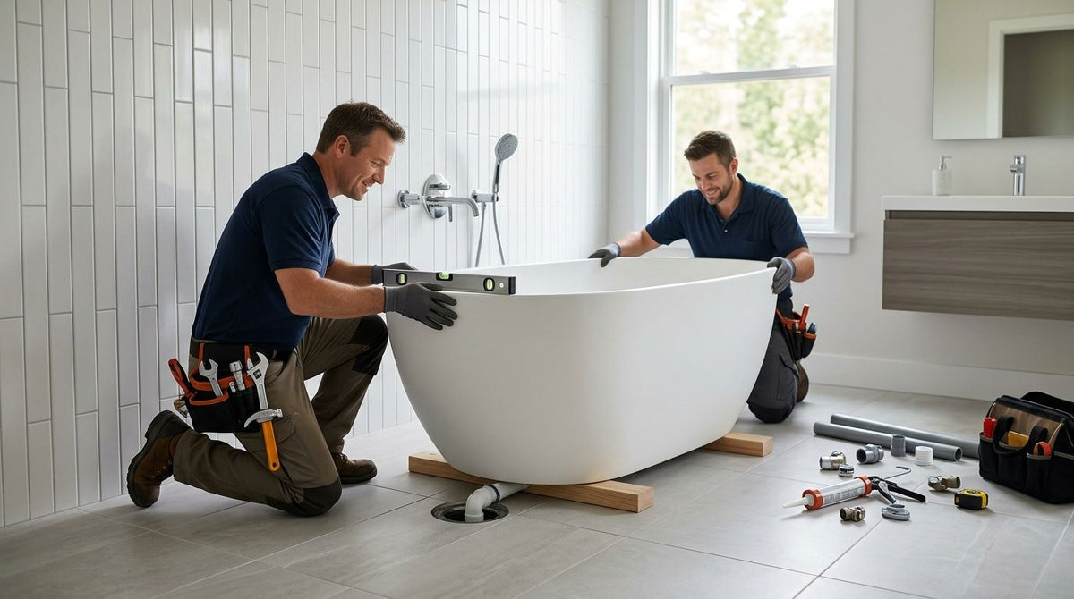 How long does freestanding tub installation take?