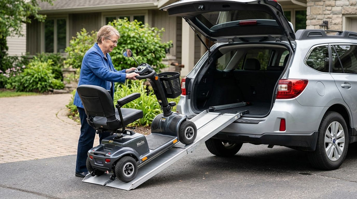 Transporting a mobility scooter in your car: ramps and lifts