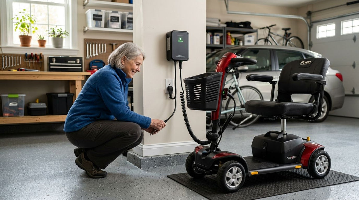 How to set up a home charging station for a mobility scooter