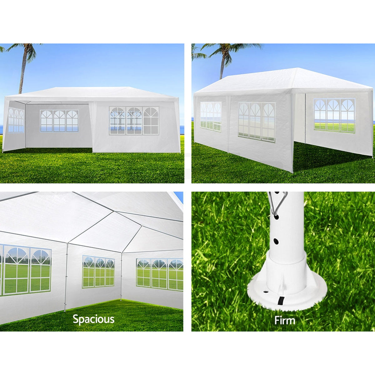 10x20' Outdoor Garden Gazebo Tent with 6 Removable Sidewalls