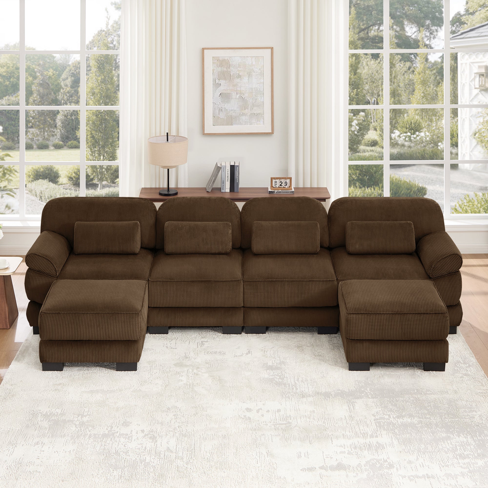 Lunaro Luxe Ribbed Corduroy Modular Sofa