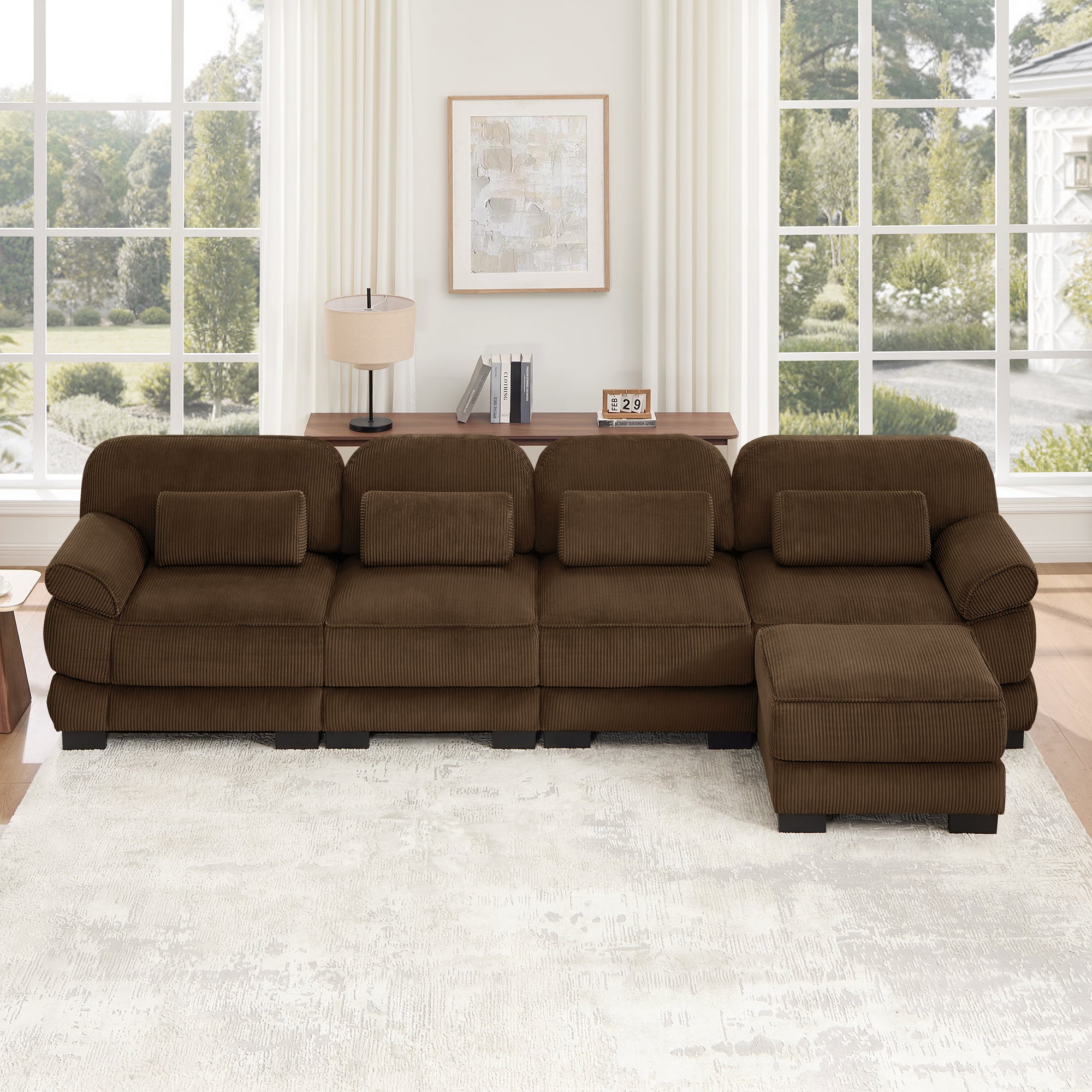 Lunaro Luxe Ribbed Corduroy Modular Sofa