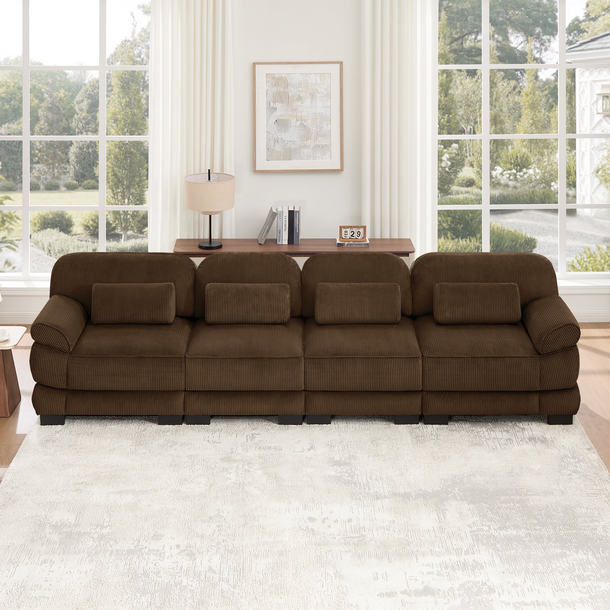Lunaro Luxe Ribbed Corduroy Modular Sofa