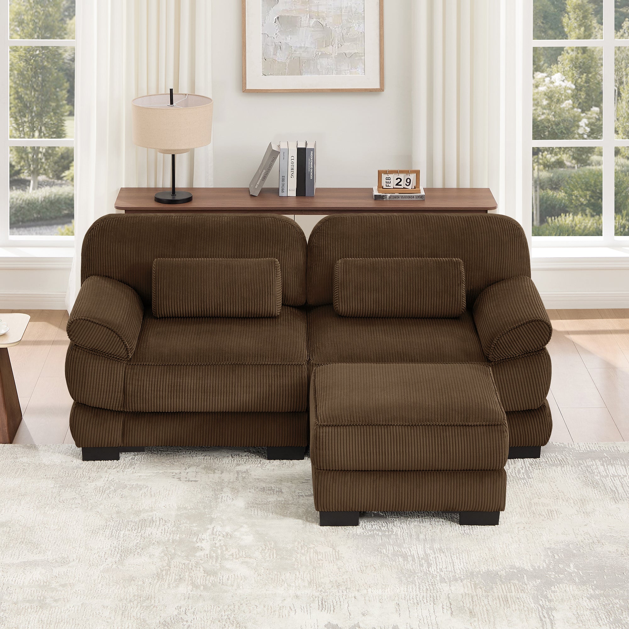 Lunaro Luxe Ribbed Corduroy Modular Sofa