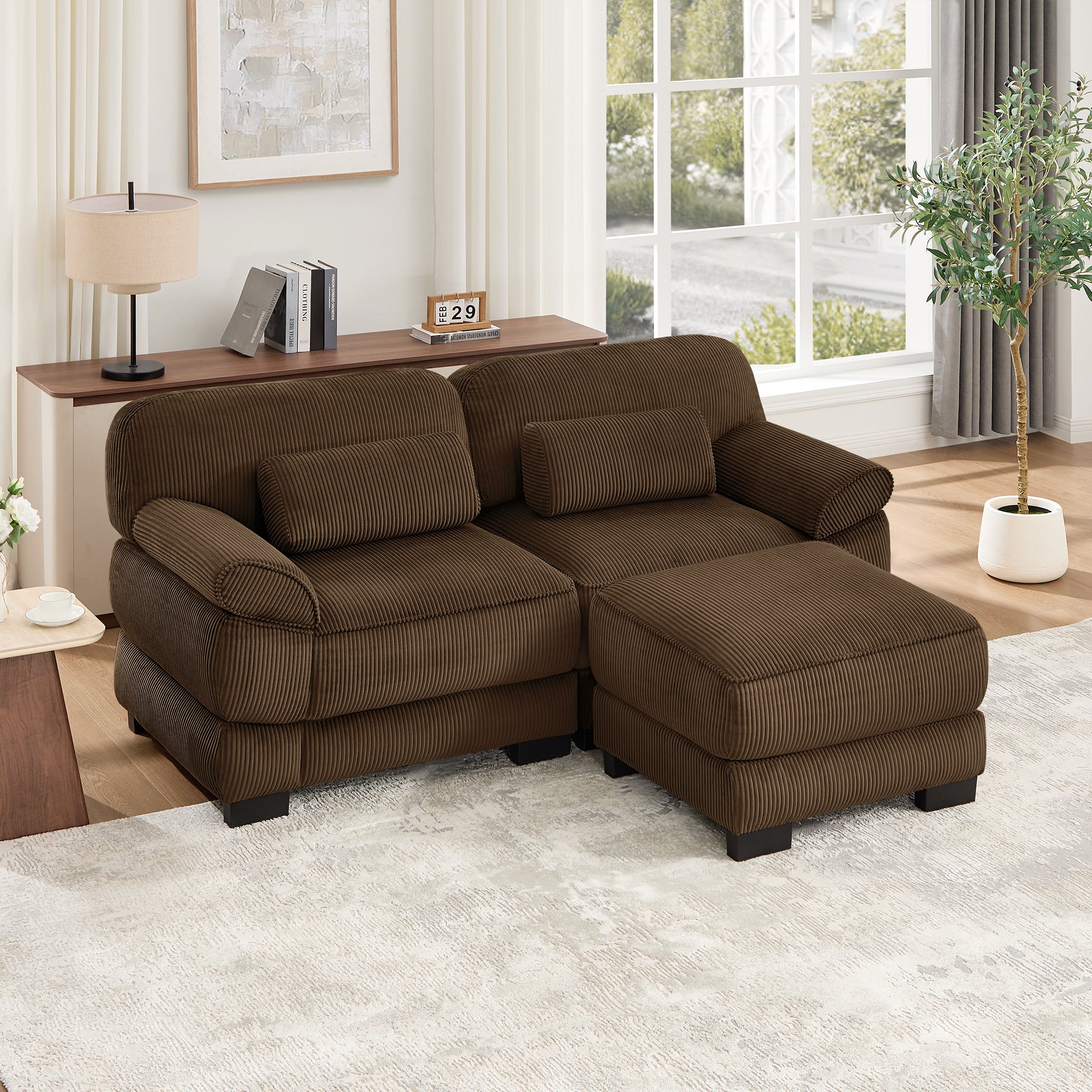 Lunaro Luxe Ribbed Corduroy Modular Sofa