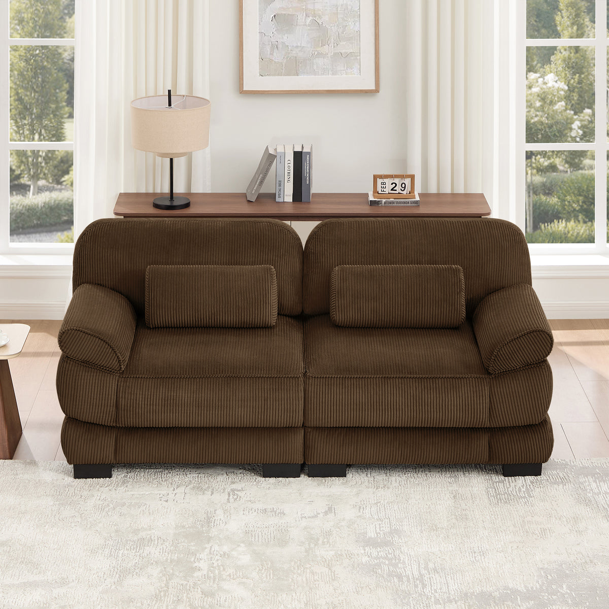 Lunaro Luxe Ribbed Corduroy Modular Sofa