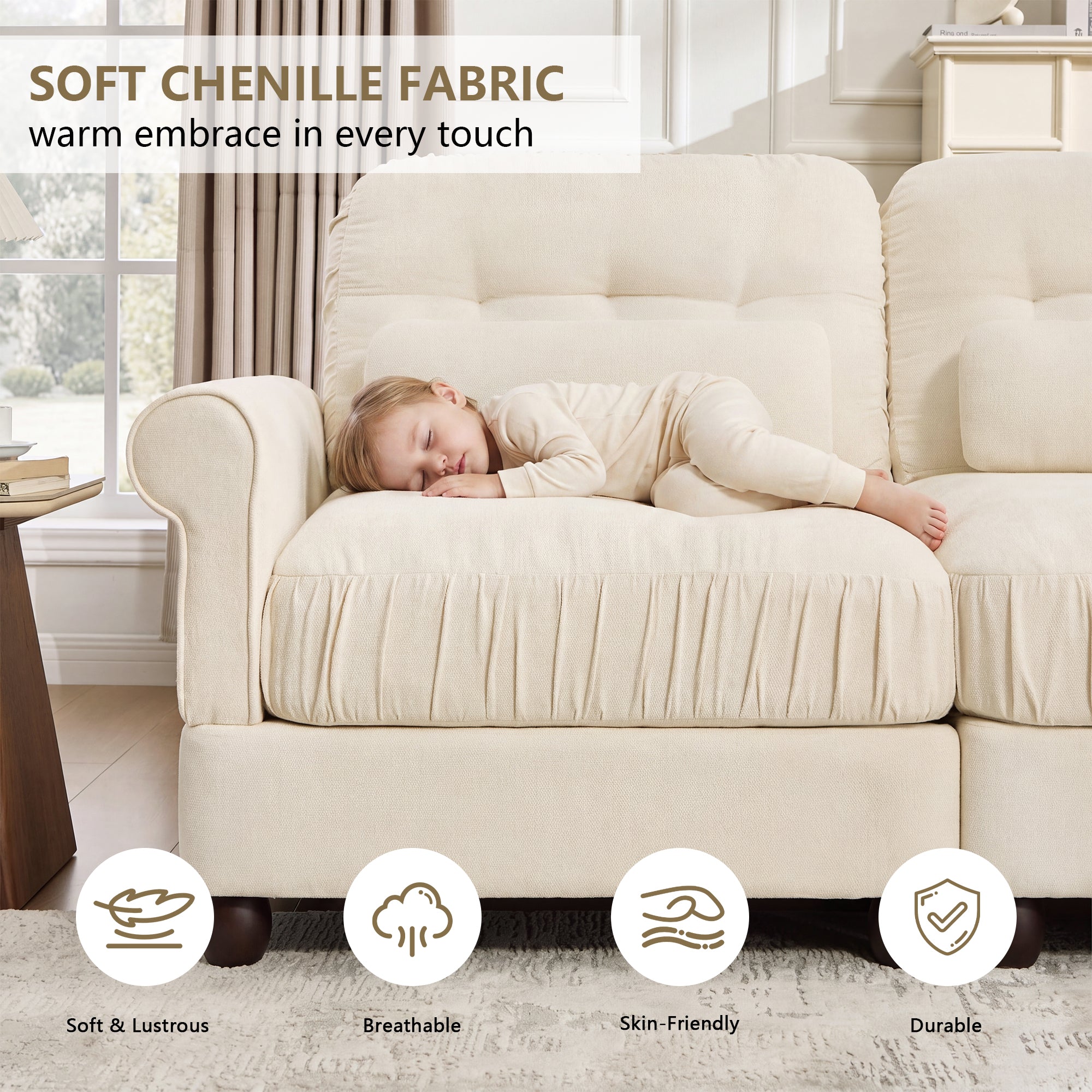Roselle Classic Chenille Modular Sofa