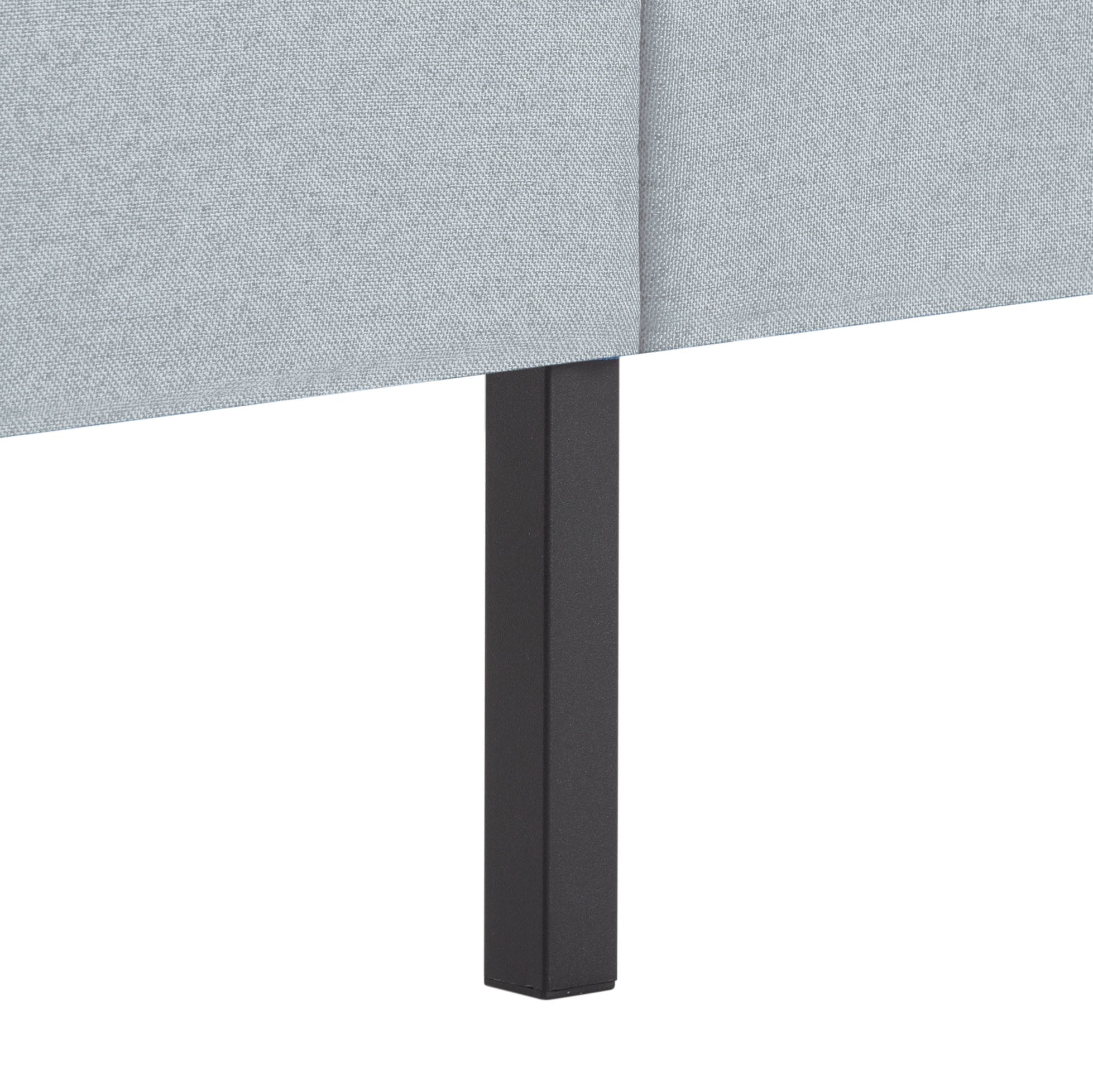 Queen Upholstered Platform Bed Frame – Easy Assembly, Light Gray