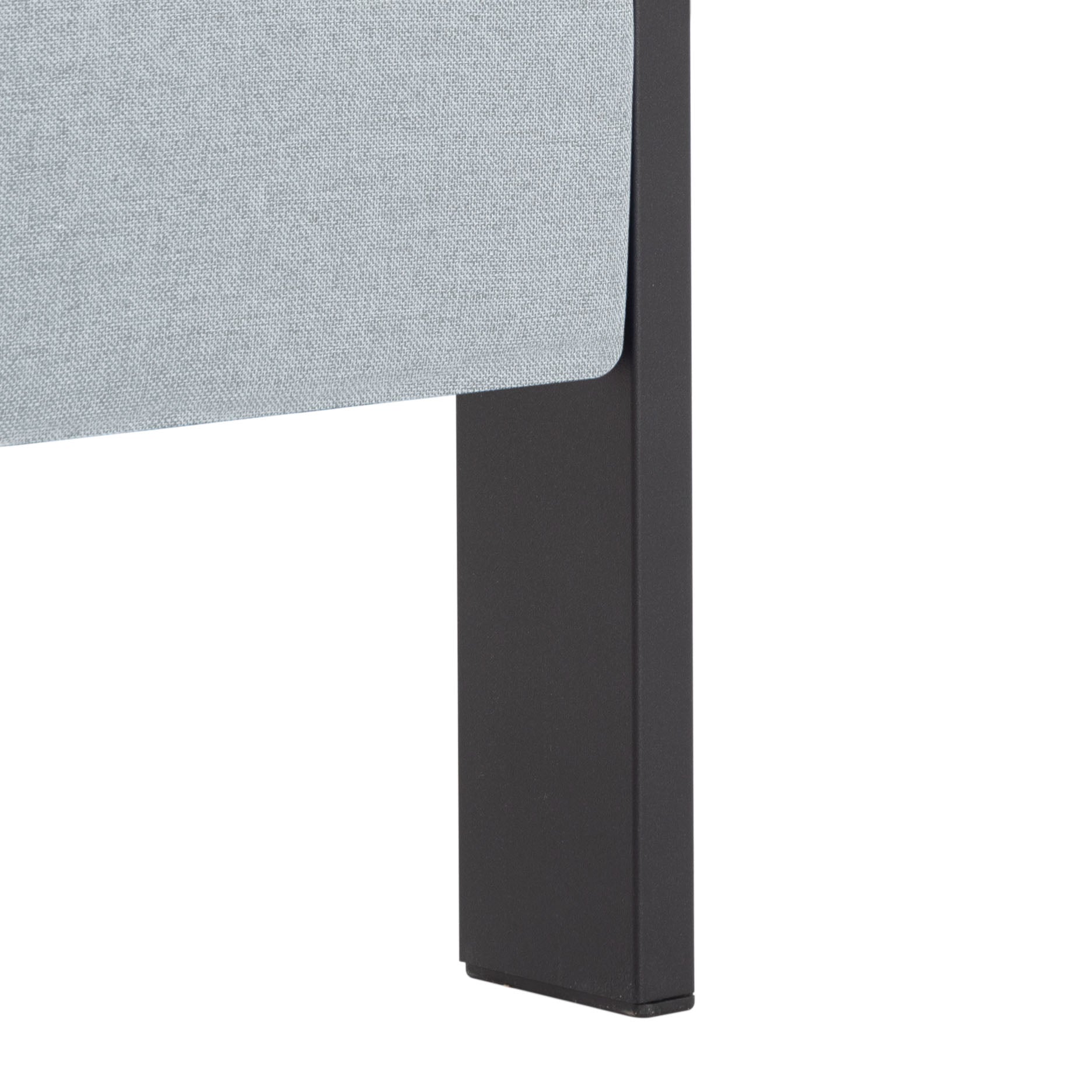 Queen Upholstered Platform Bed Frame – Easy Assembly, Light Gray