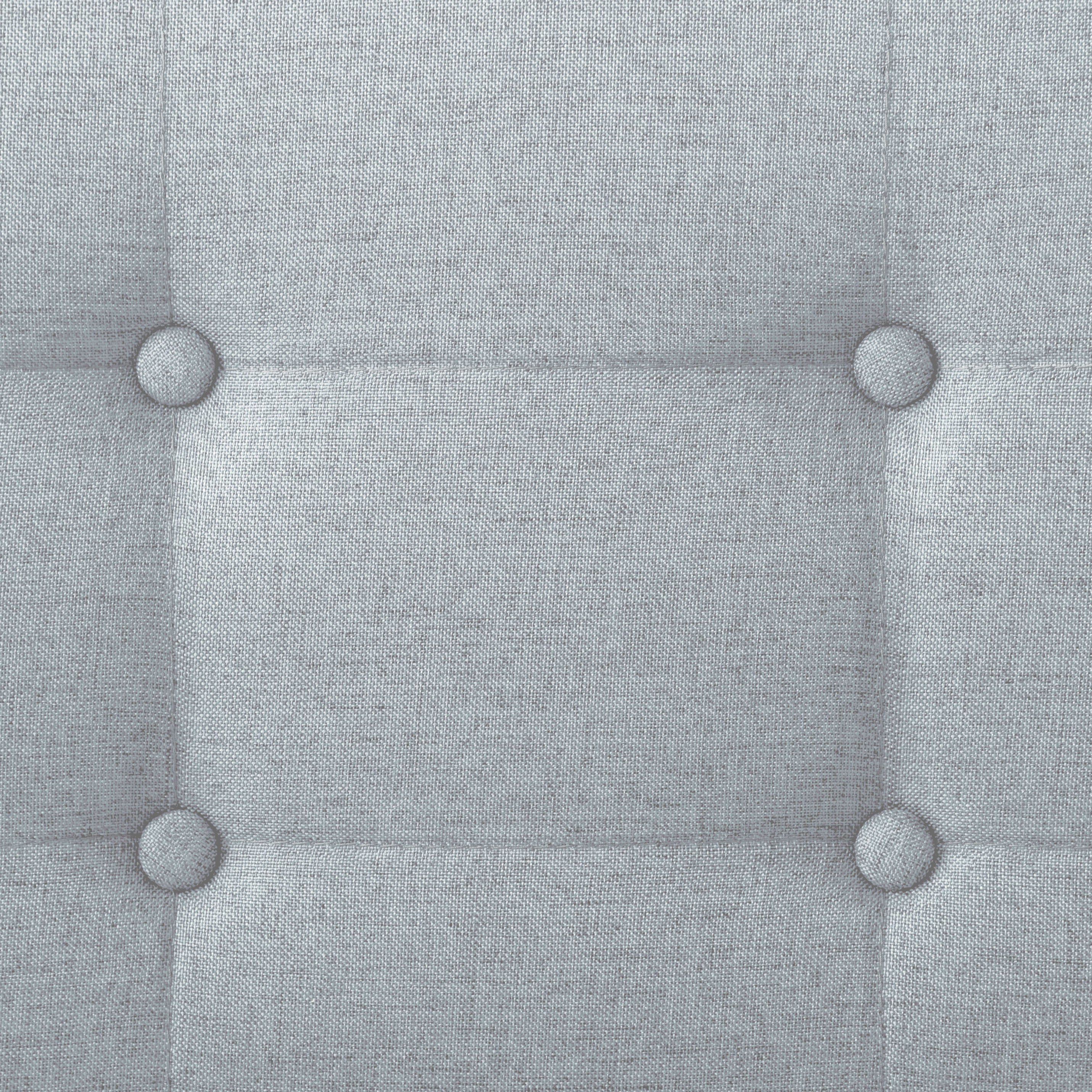 Queen Upholstered Platform Bed Frame – Easy Assembly, Light Gray