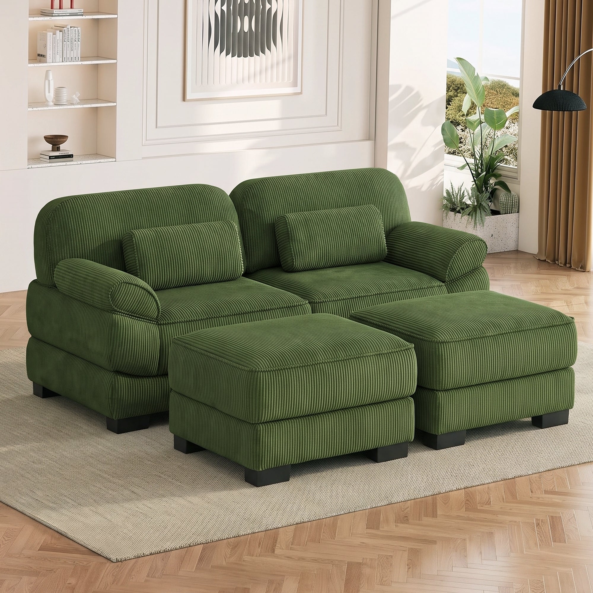 Lunaro Luxe Ribbed Corduroy Modular Sofa