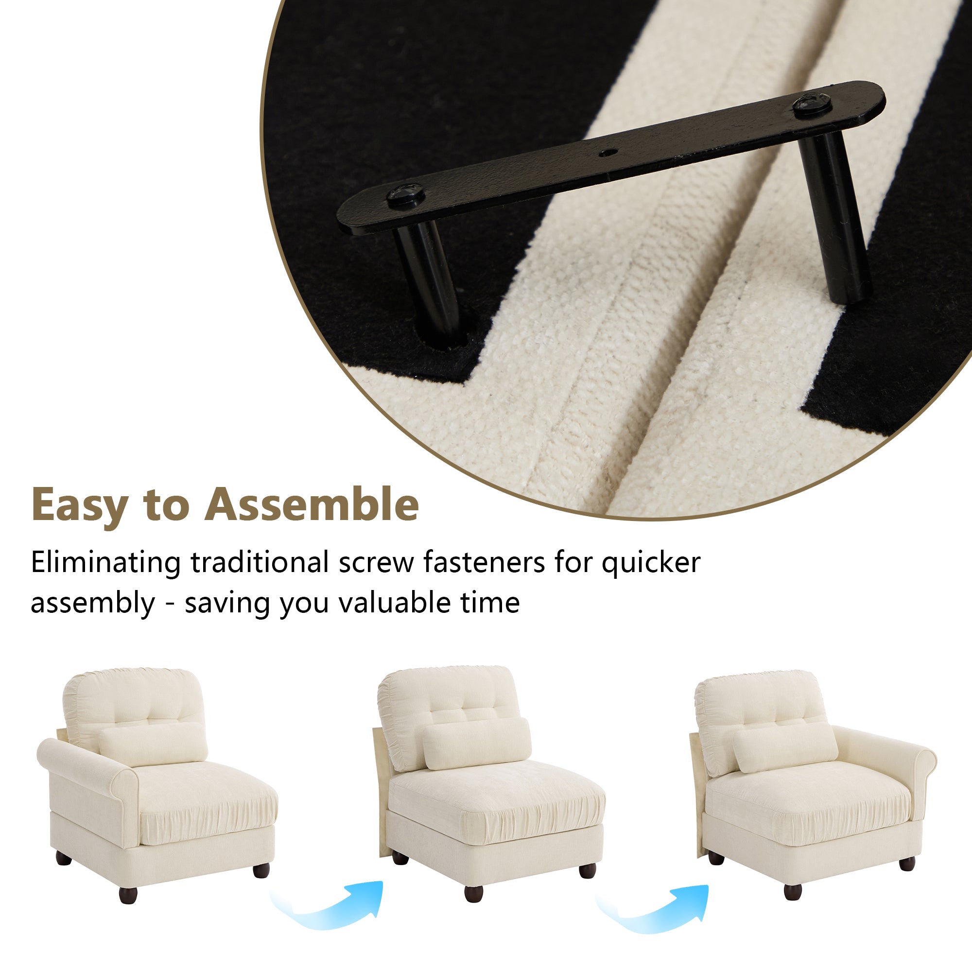 Roselle Classic Chenille Modular Sofa