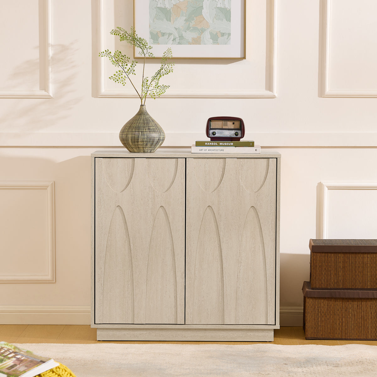 Modern 2-Door Freestanding Storage Cabinet