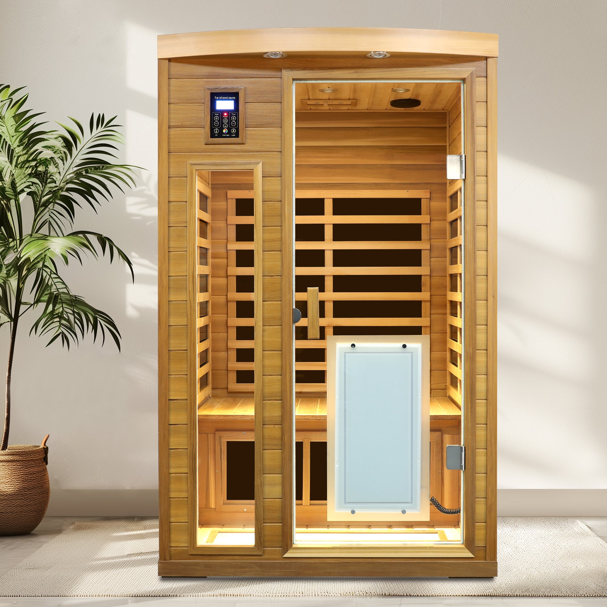 Low EMF 2-Person Red Cedar Far-Infrared Indoor Sauna