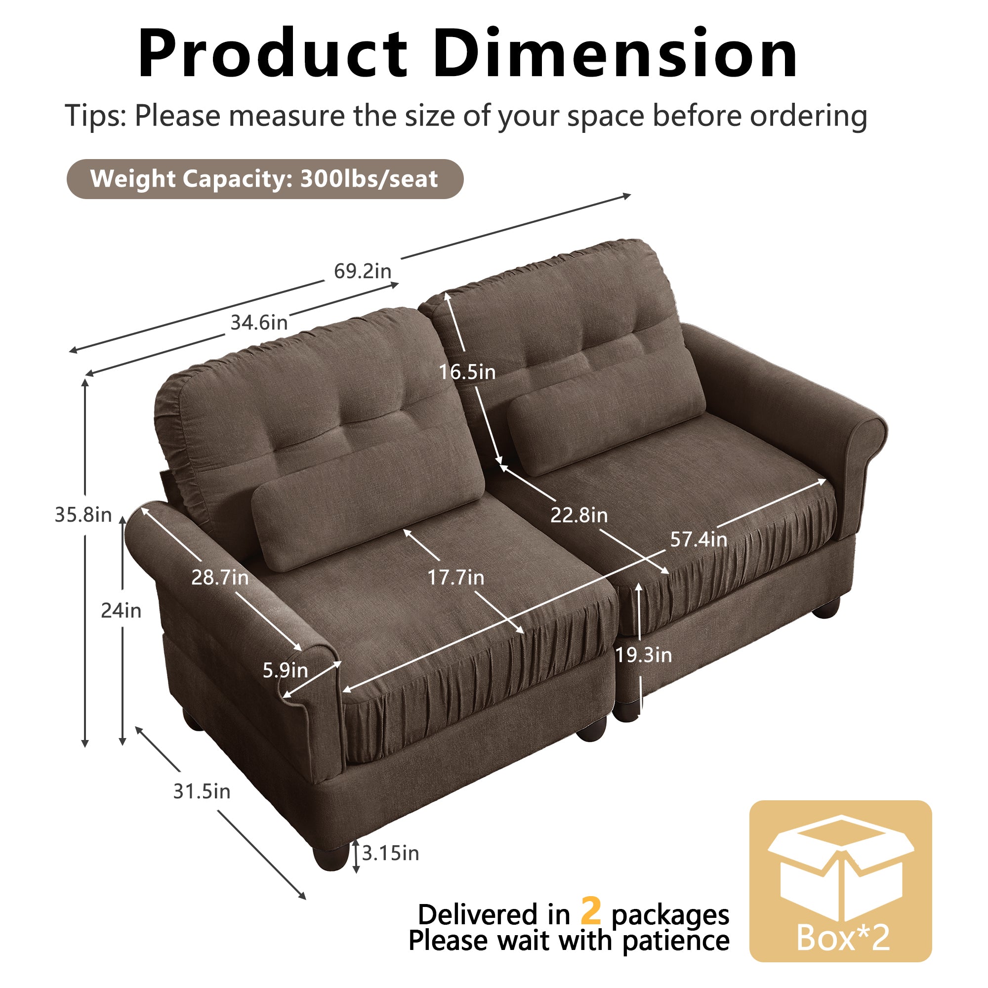 Roselle Classic Chenille Modular Sofa
