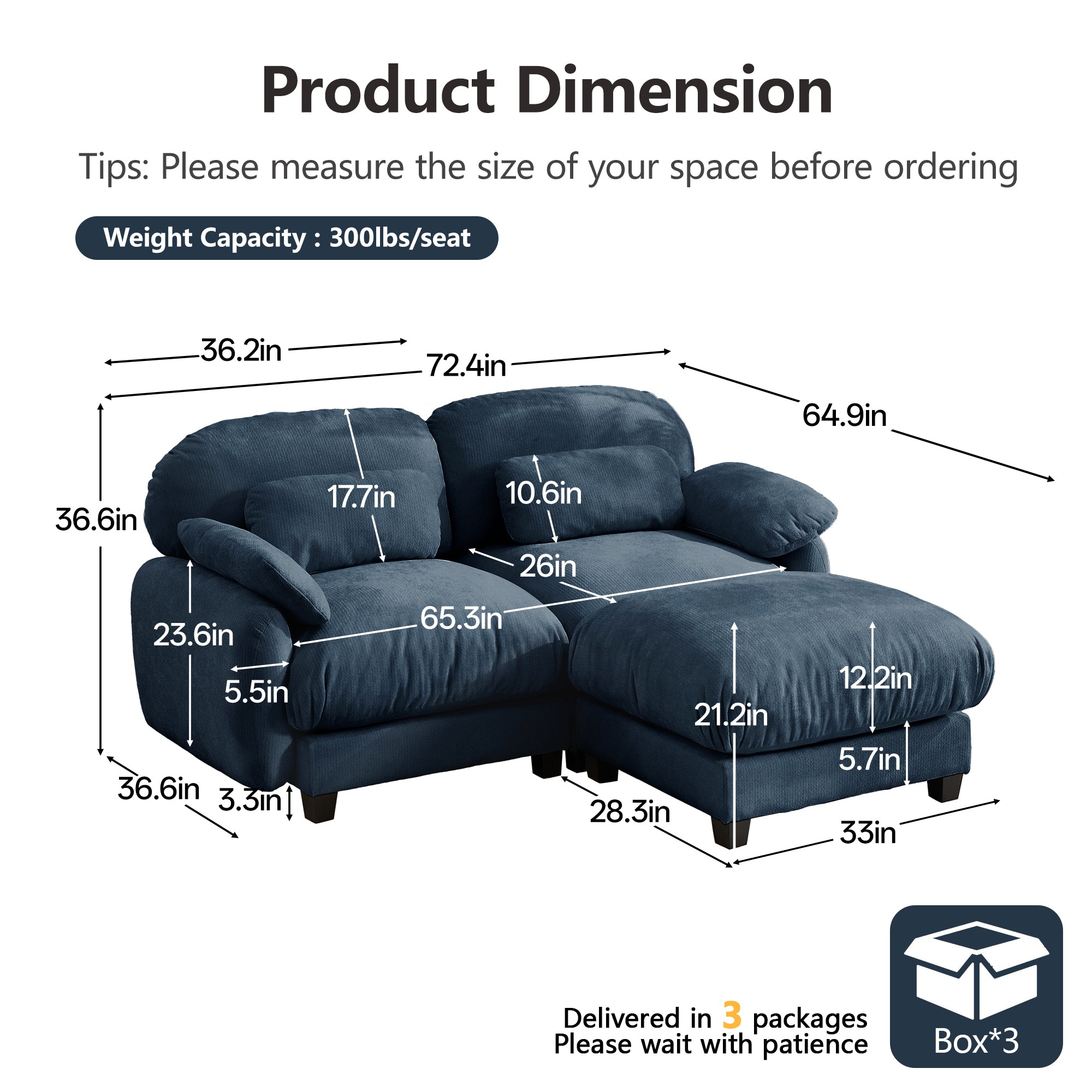 Cloudmere Modern Chenille Modular Sofa