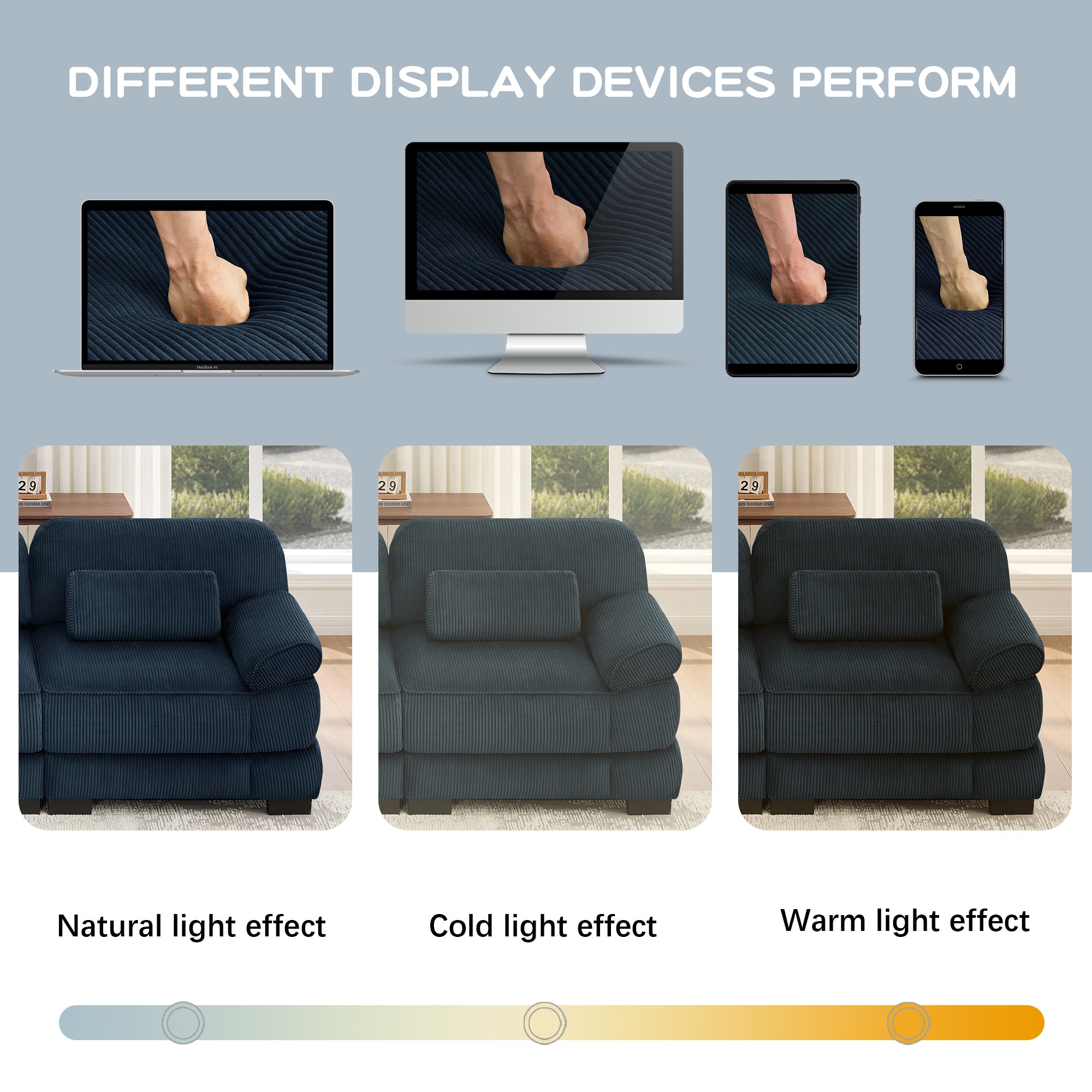 Lunaro Luxe Ribbed Corduroy Modular Sofa