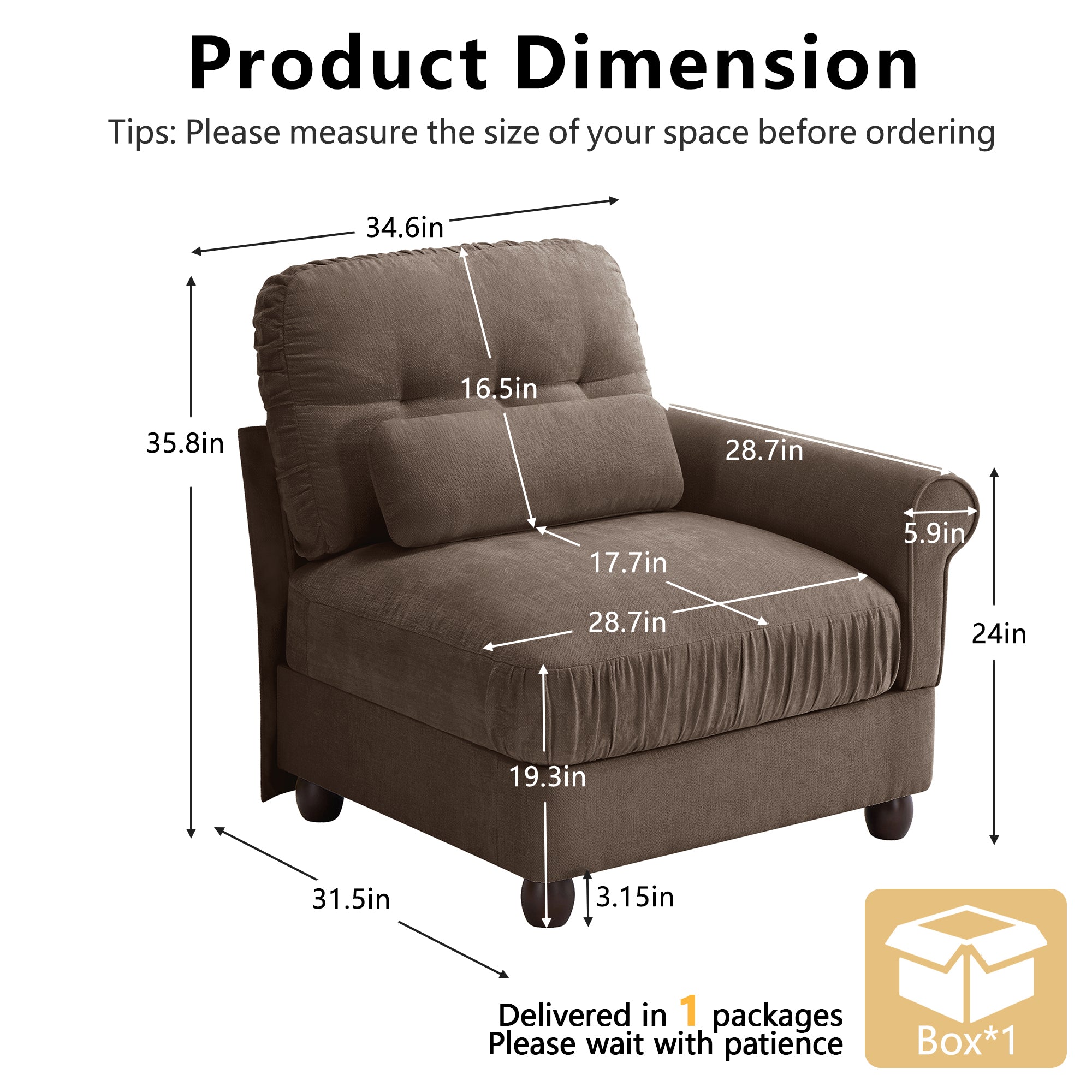 Roselle Classic Chenille Modular Sofa