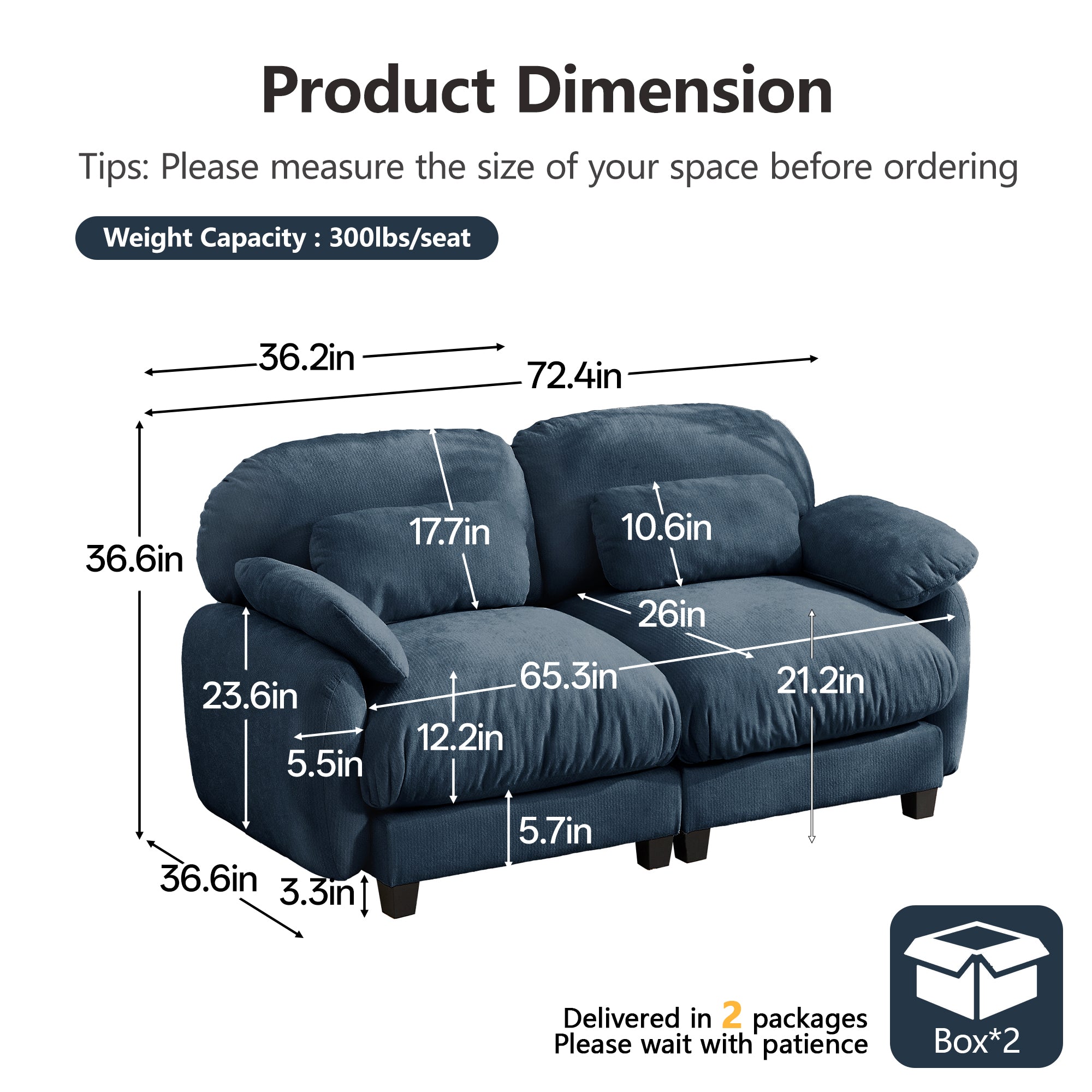 Cloudmere Modern Chenille Modular Sofa