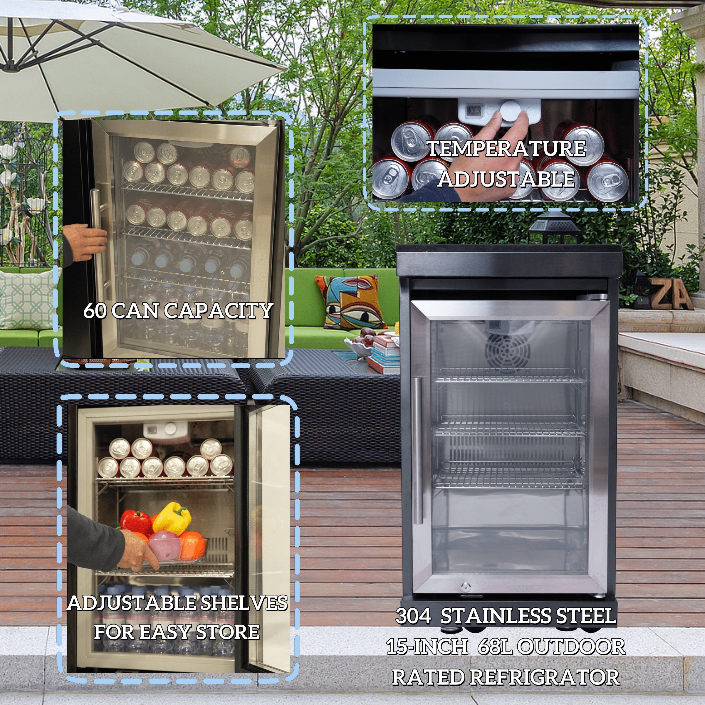 43" 6-Burner Stainless Steel Outdoor Kitchen Island Grill with Wine Cooler, Sink & Rotisserie Kit