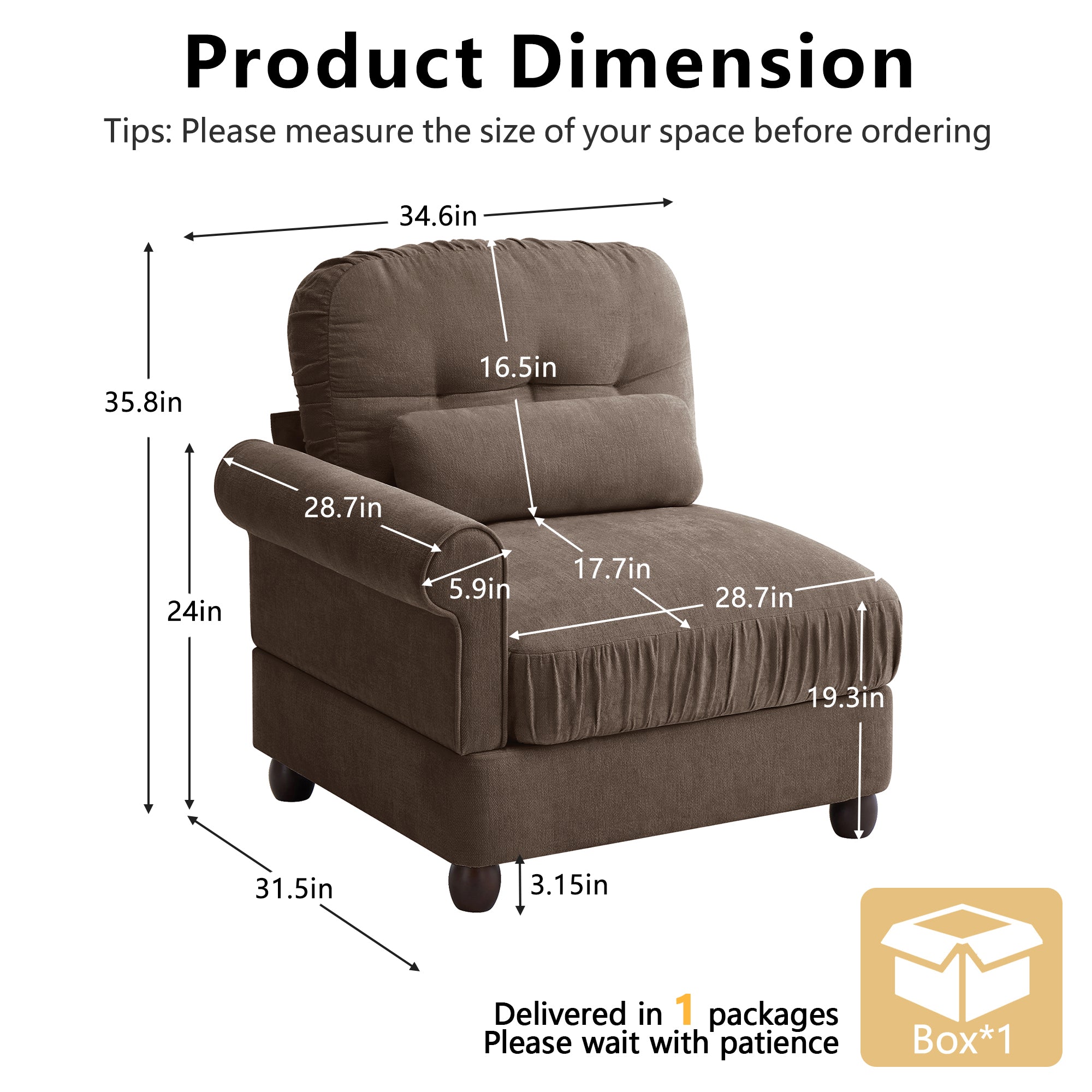 Roselle Classic Chenille Modular Sofa