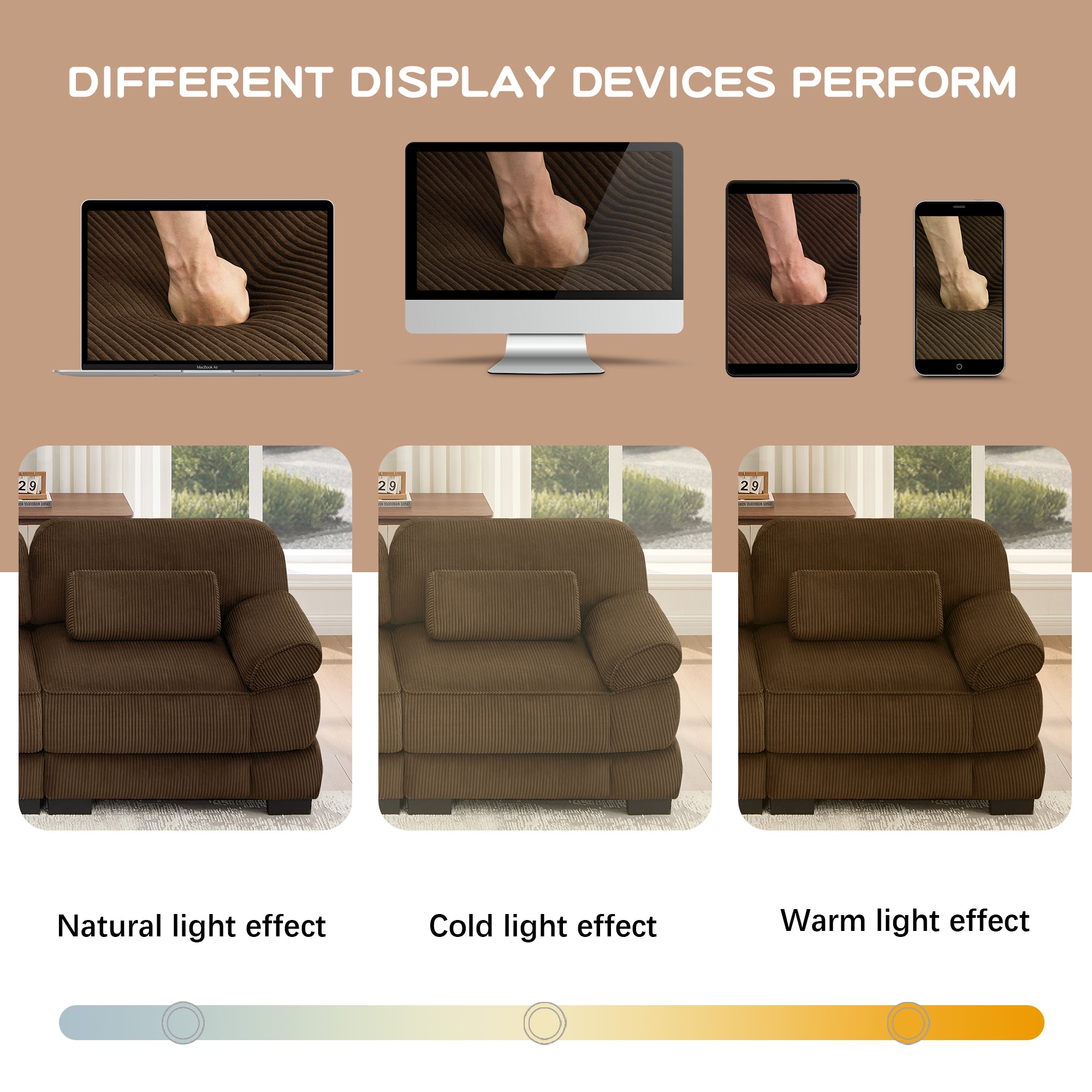 Lunaro Luxe Ribbed Corduroy Modular Sofa
