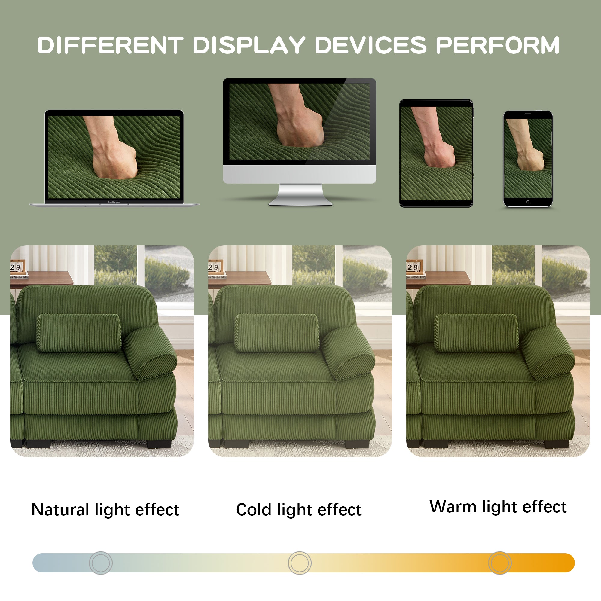 Lunaro Luxe Ribbed Corduroy Modular Sofa