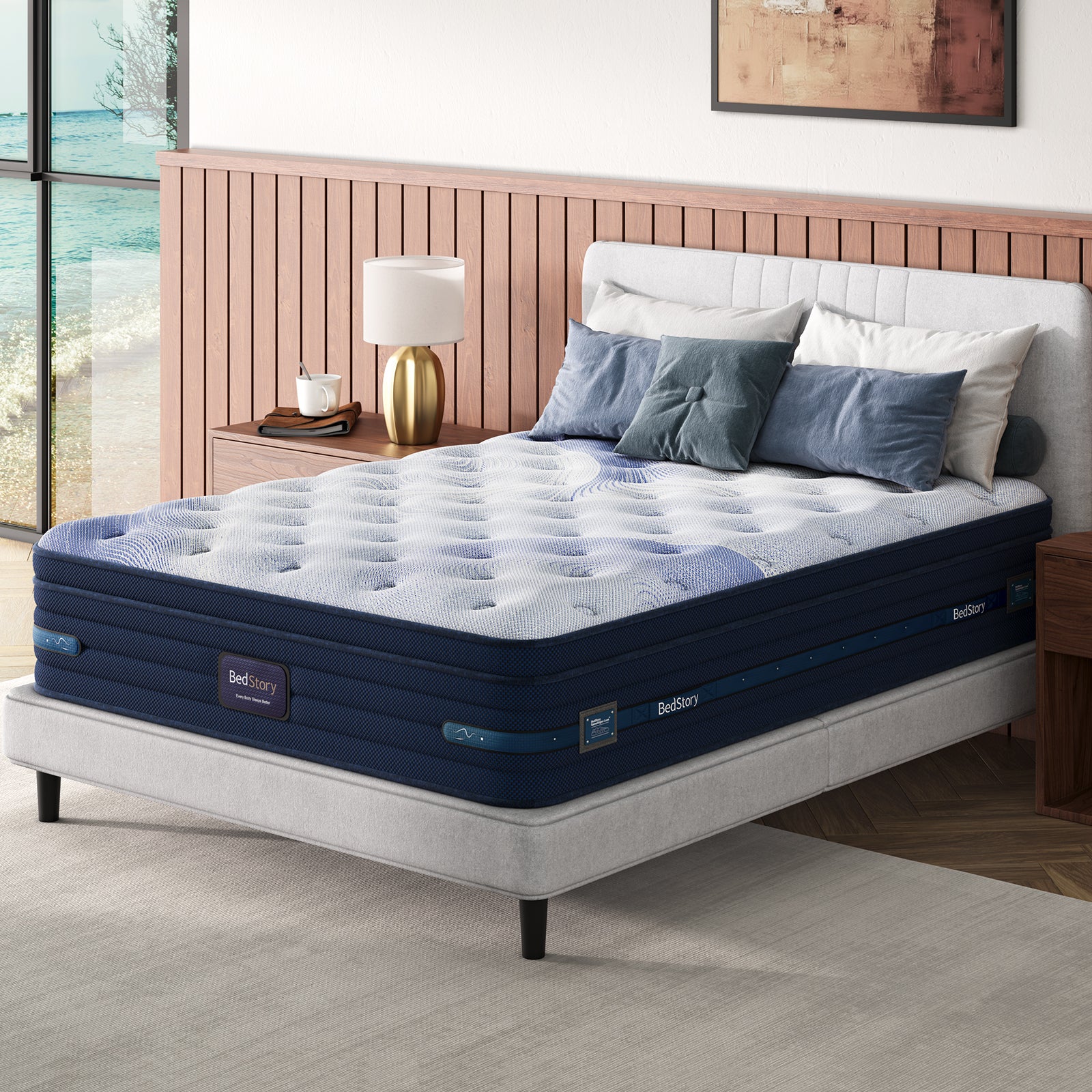 BedStory SpineAlign 12" Queen Firm Cooling Hybrid Mattress