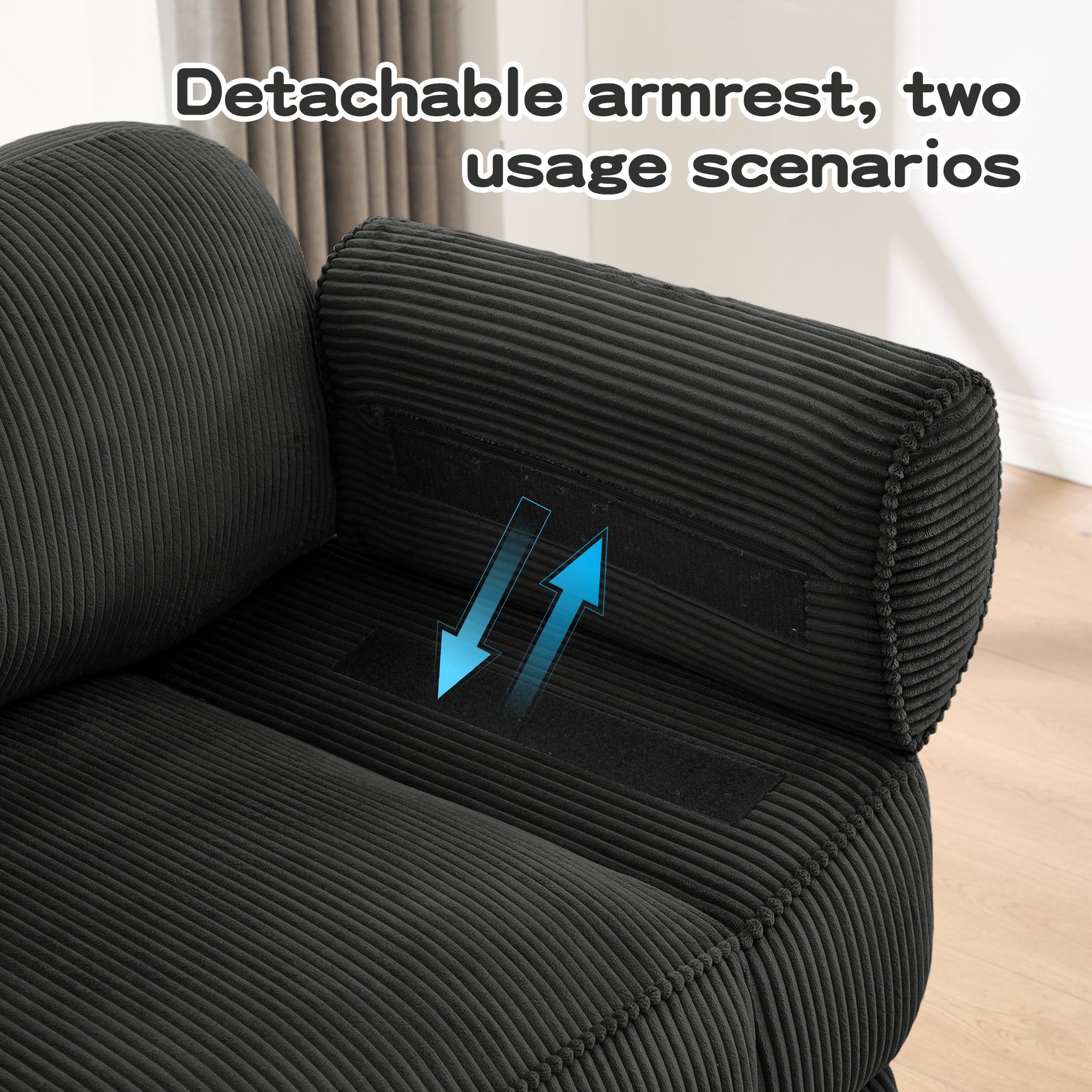 Lunaro Luxe Ribbed Corduroy Modular Sofa