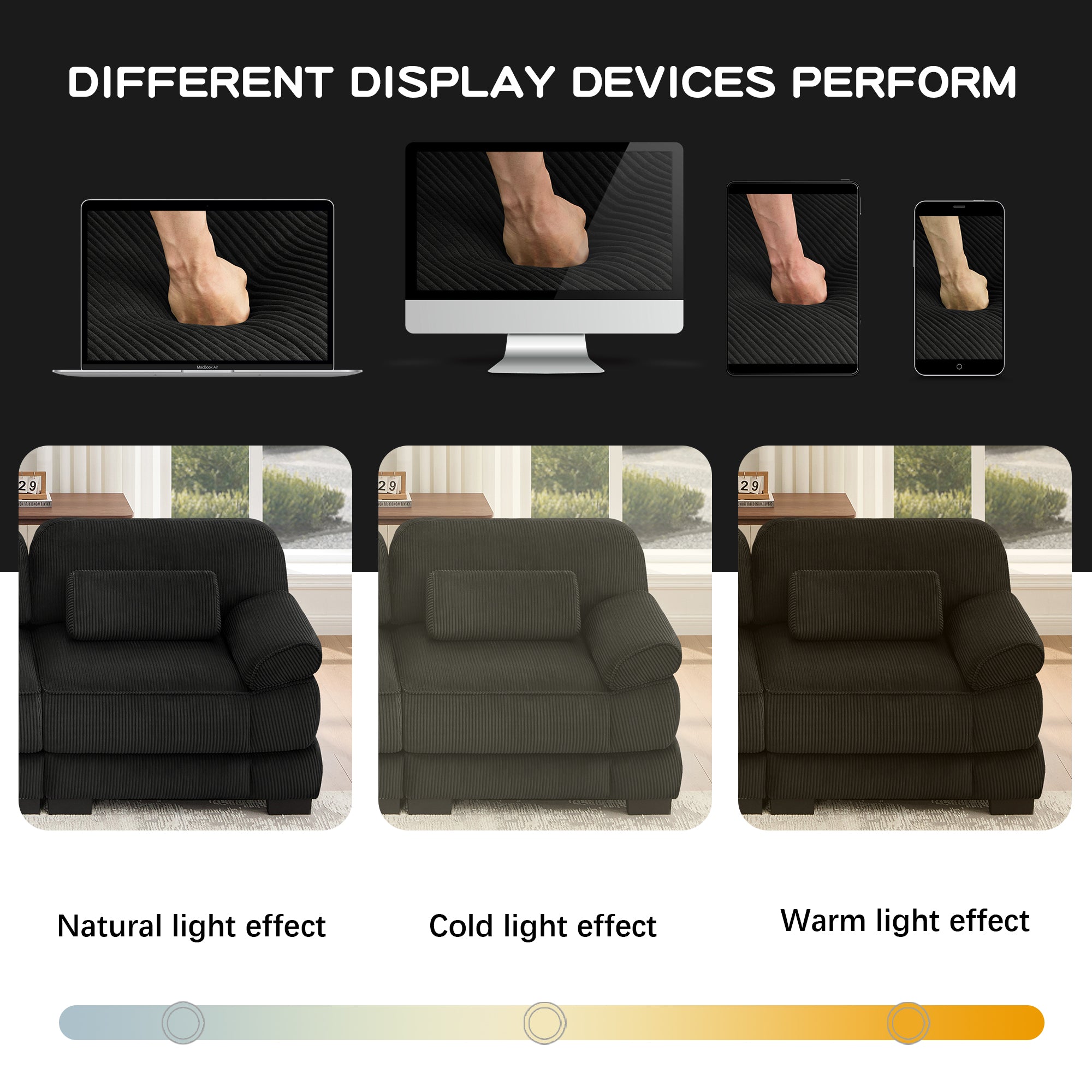 Lunaro Luxe Ribbed Corduroy Modular Sofa